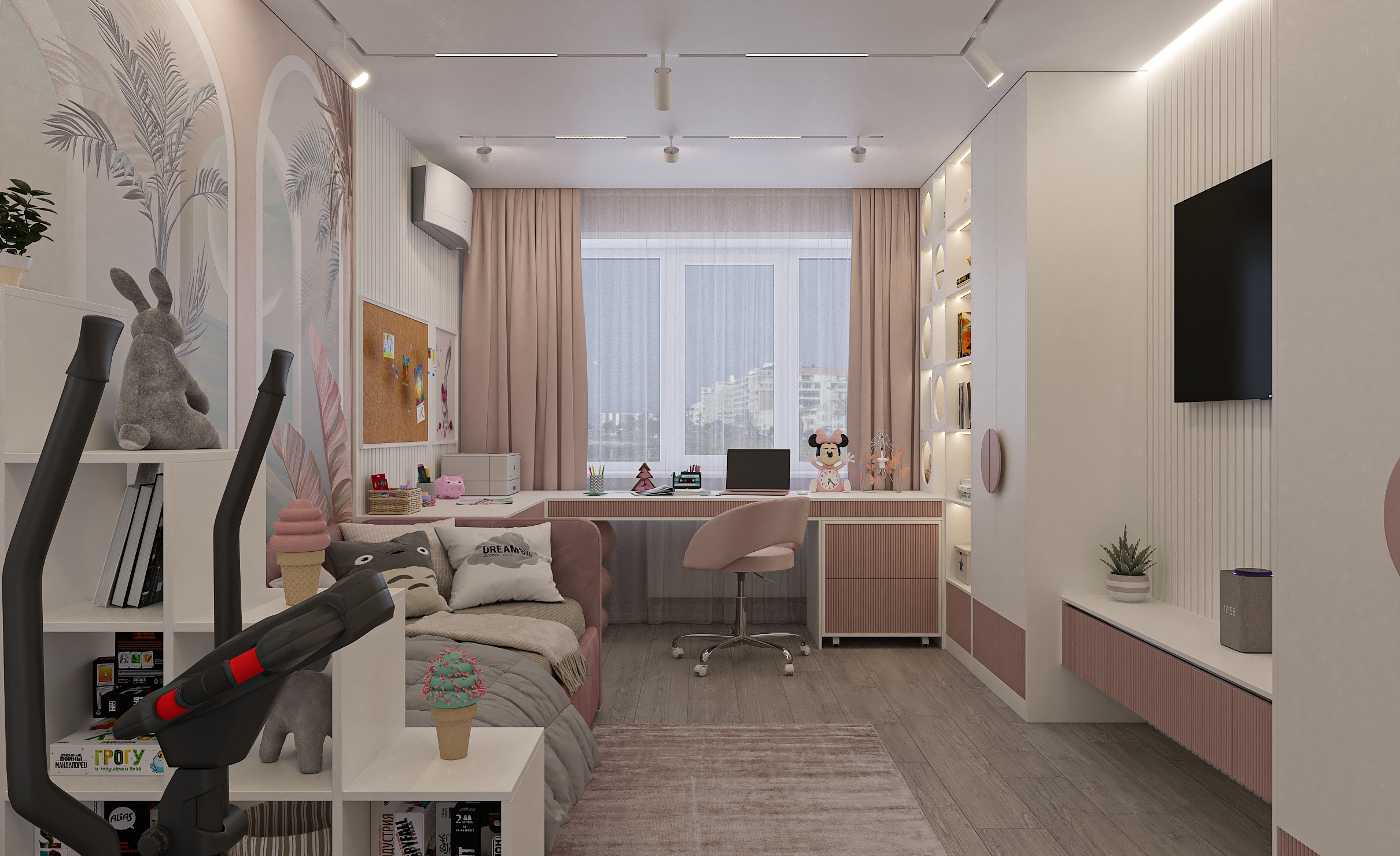 Дизайн-проект детской комнаты для девочки в Самаре