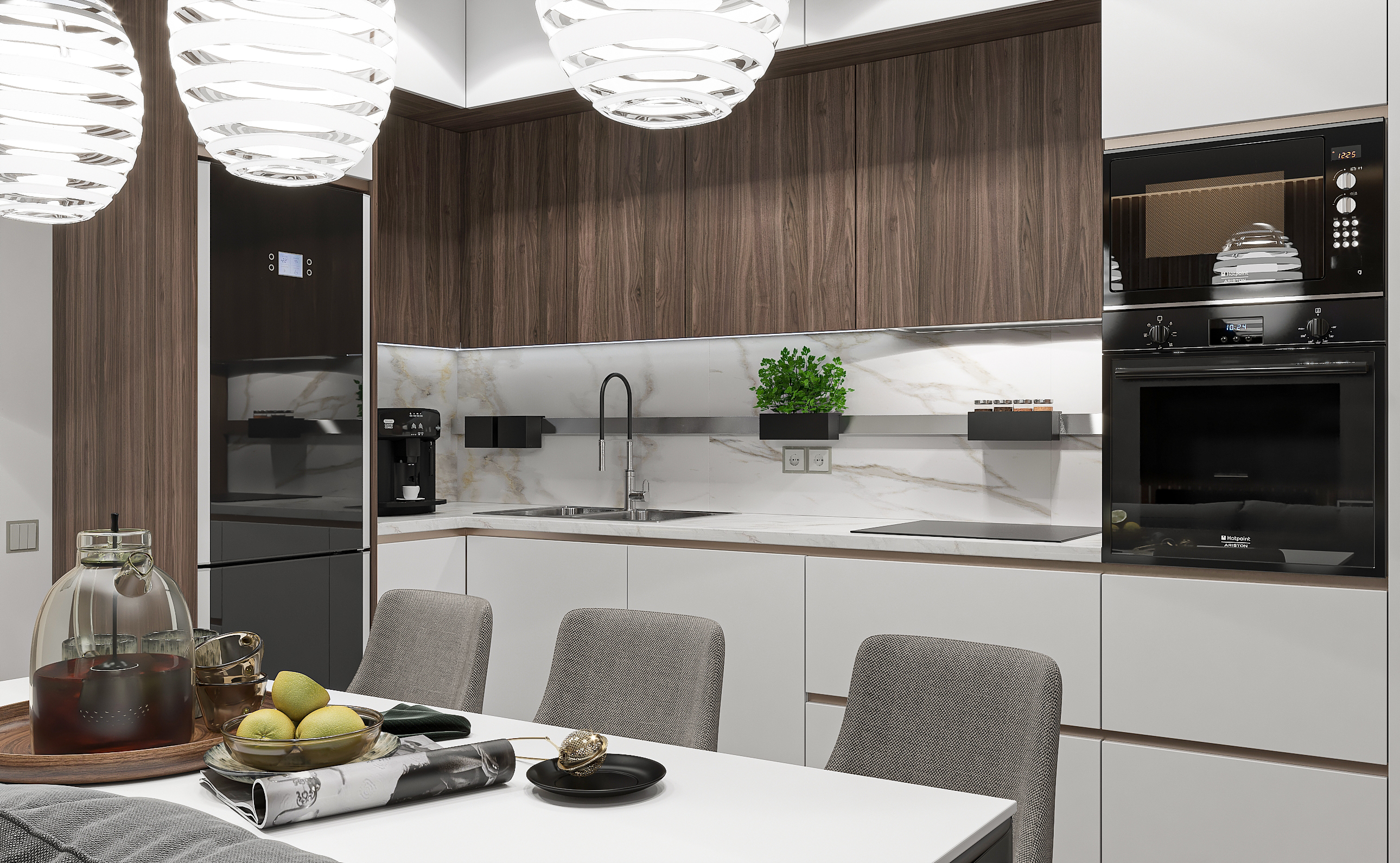 Дизайн интерьера двухкомнатной квартиры в ЖК «Твинс». в Самаре