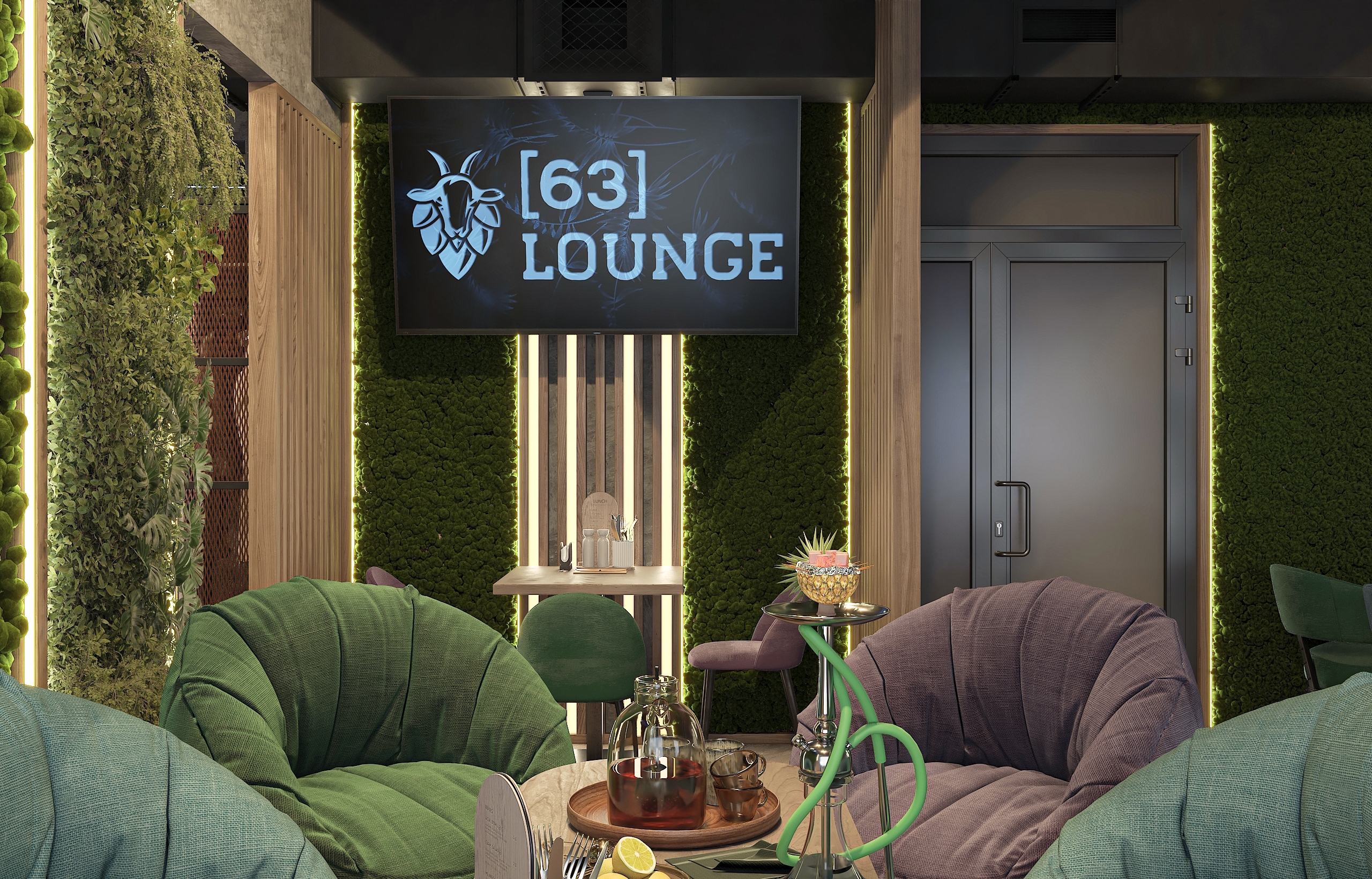 Дизайн-проект лаунж бара "63 LOUNGE" в Самаре