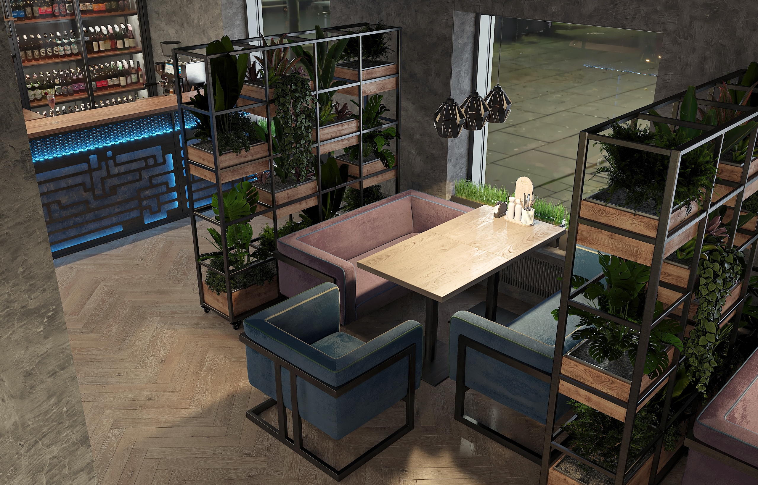 Дизайн-проект лаунж бара "63 LOUNGE" в Самаре