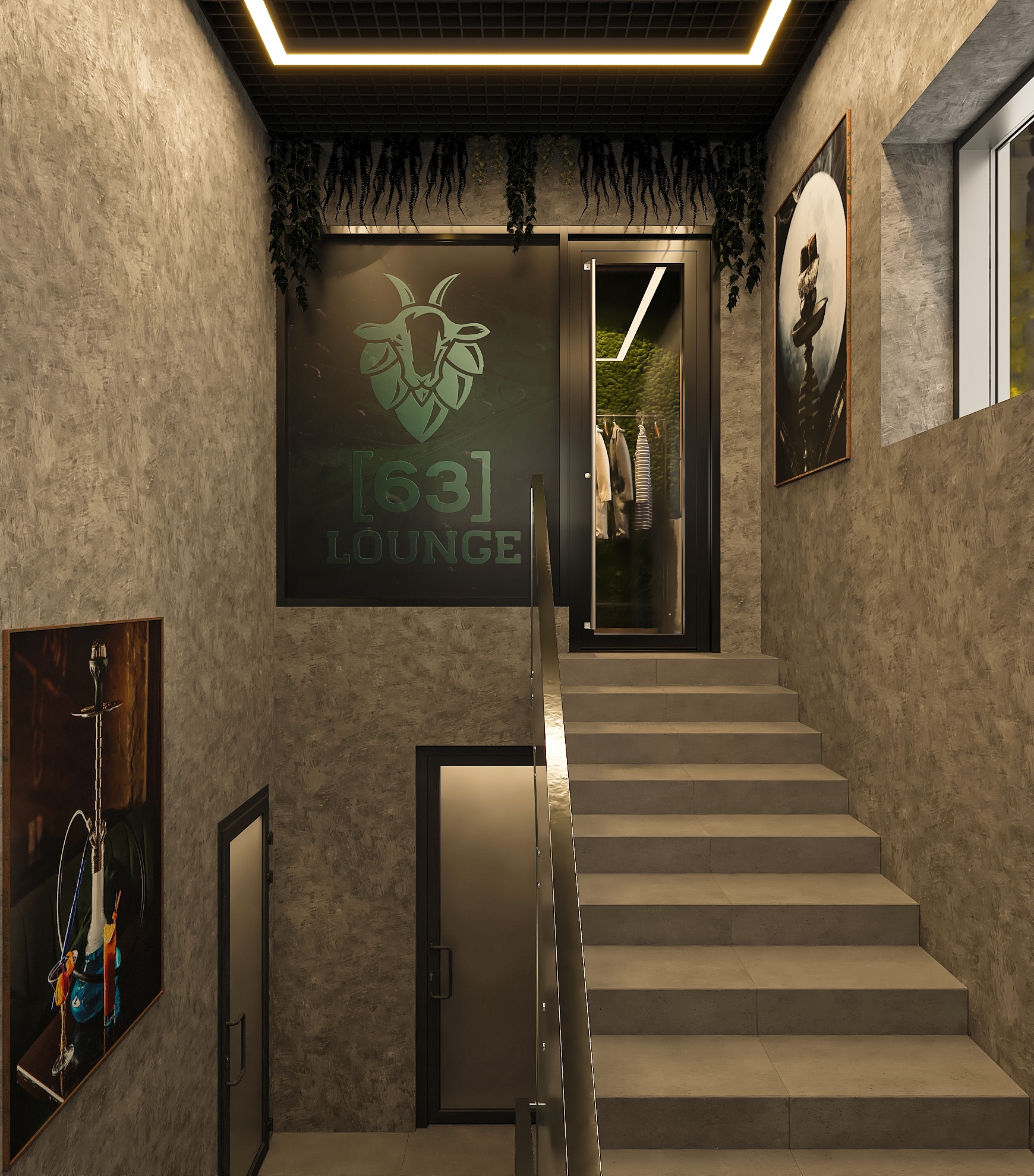 Дизайн-проект лаунж бара "63 LOUNGE" в Самаре