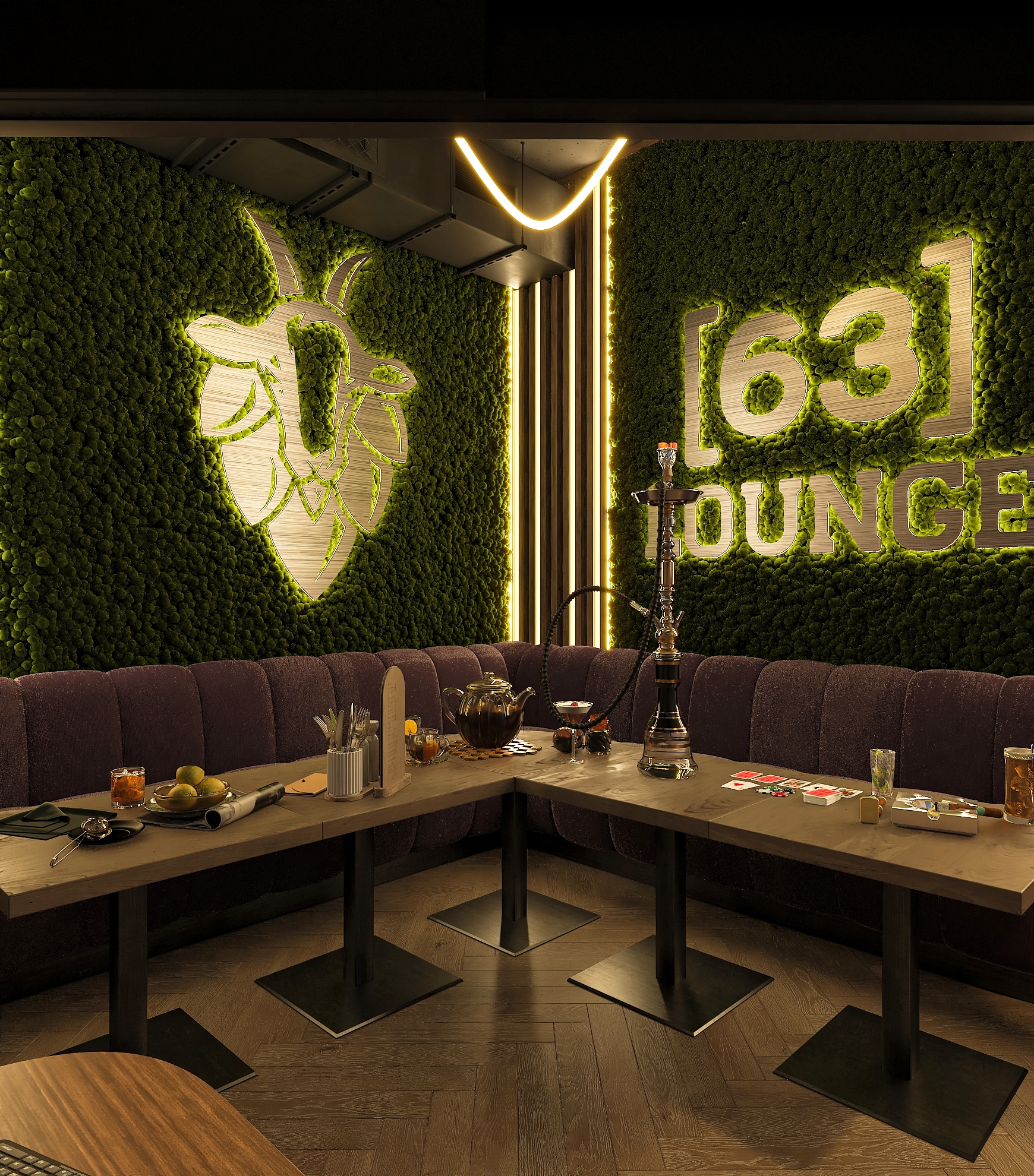 Дизайн-проект лаунж бара "63 LOUNGE" в Самаре