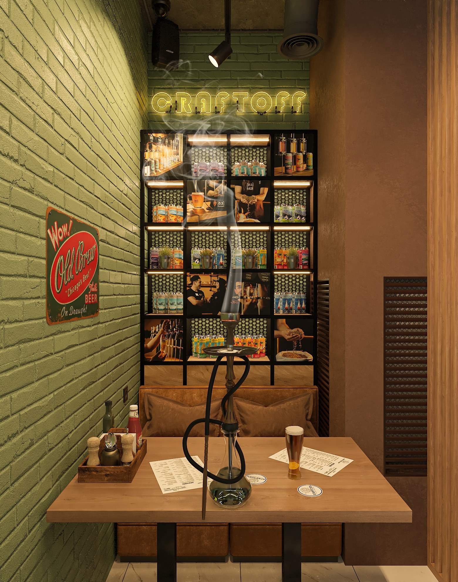 Дизайн-проект бара "КРАФТОВЪ“ на Осетинской в Самаре