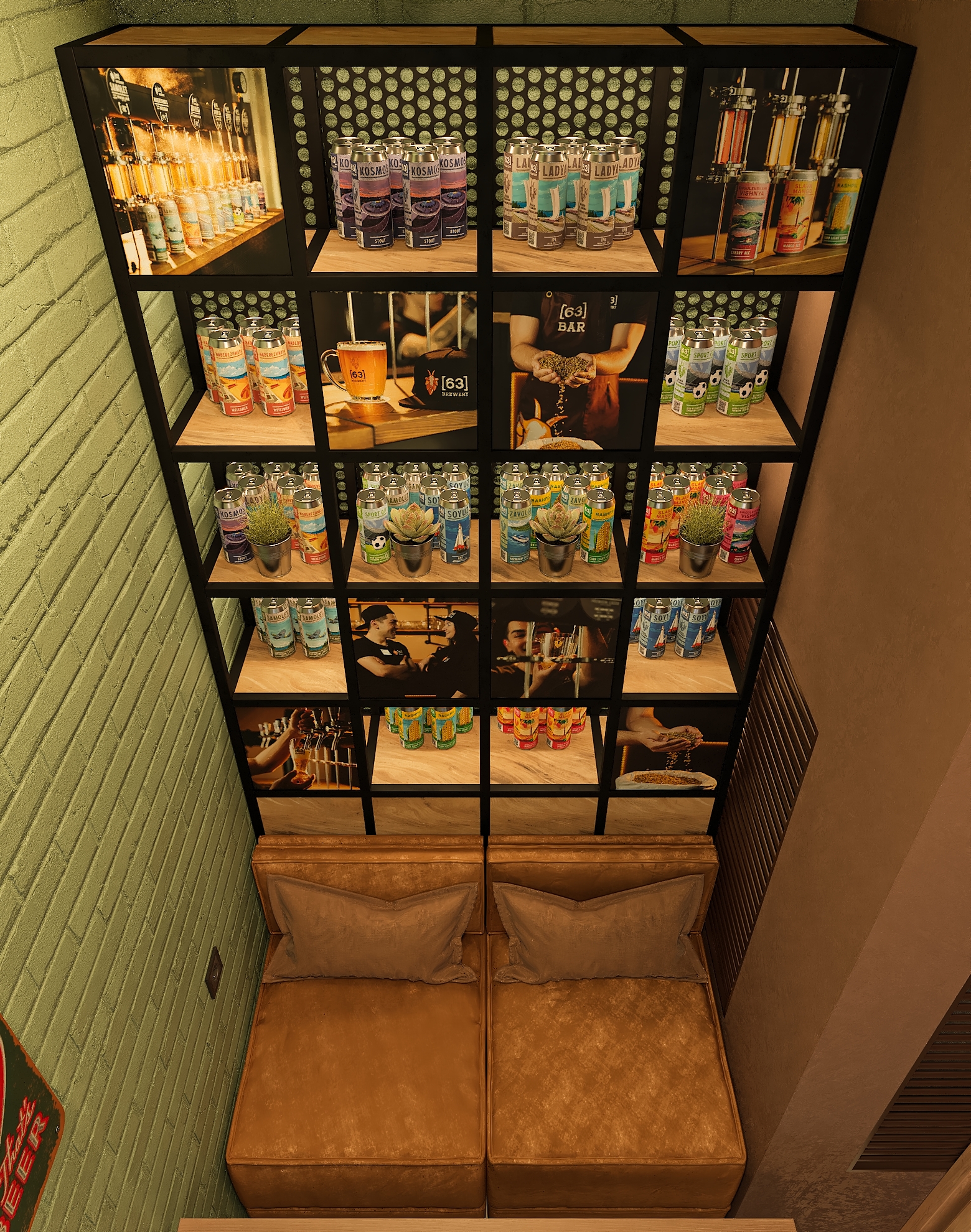Дизайн-проект бара "КРАФТОВЪ“ на Осетинской в Самаре