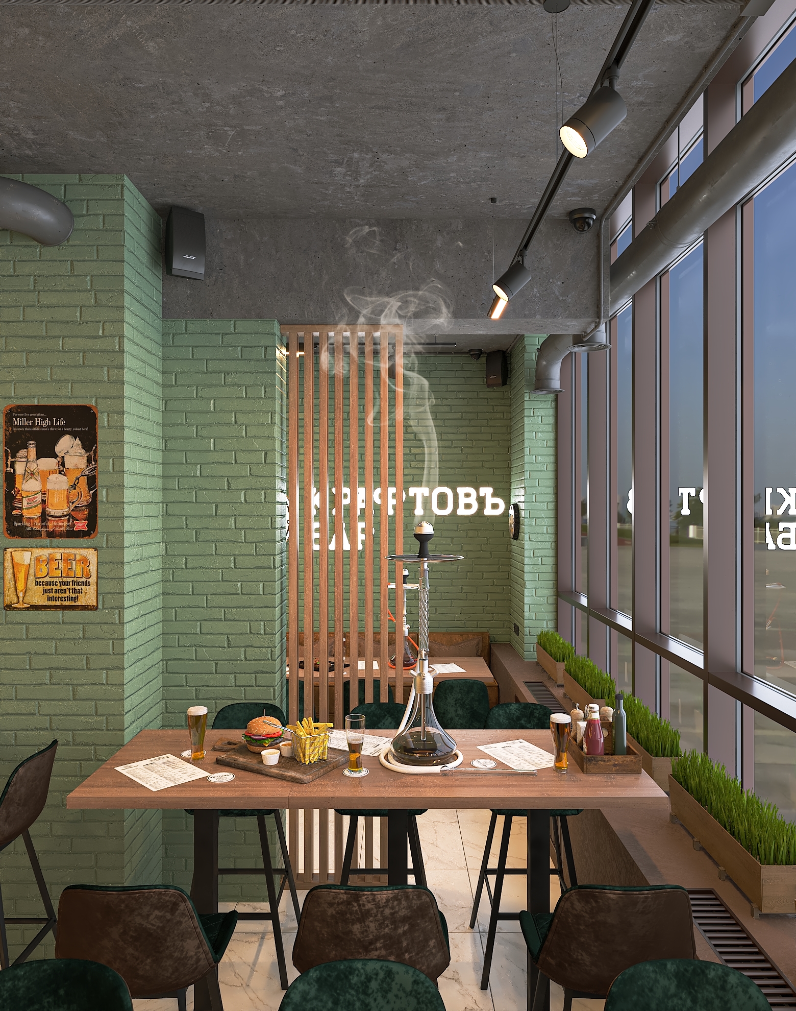 Дизайн-проект бара "КРАФТОВЪ“ на Осетинской в Самаре