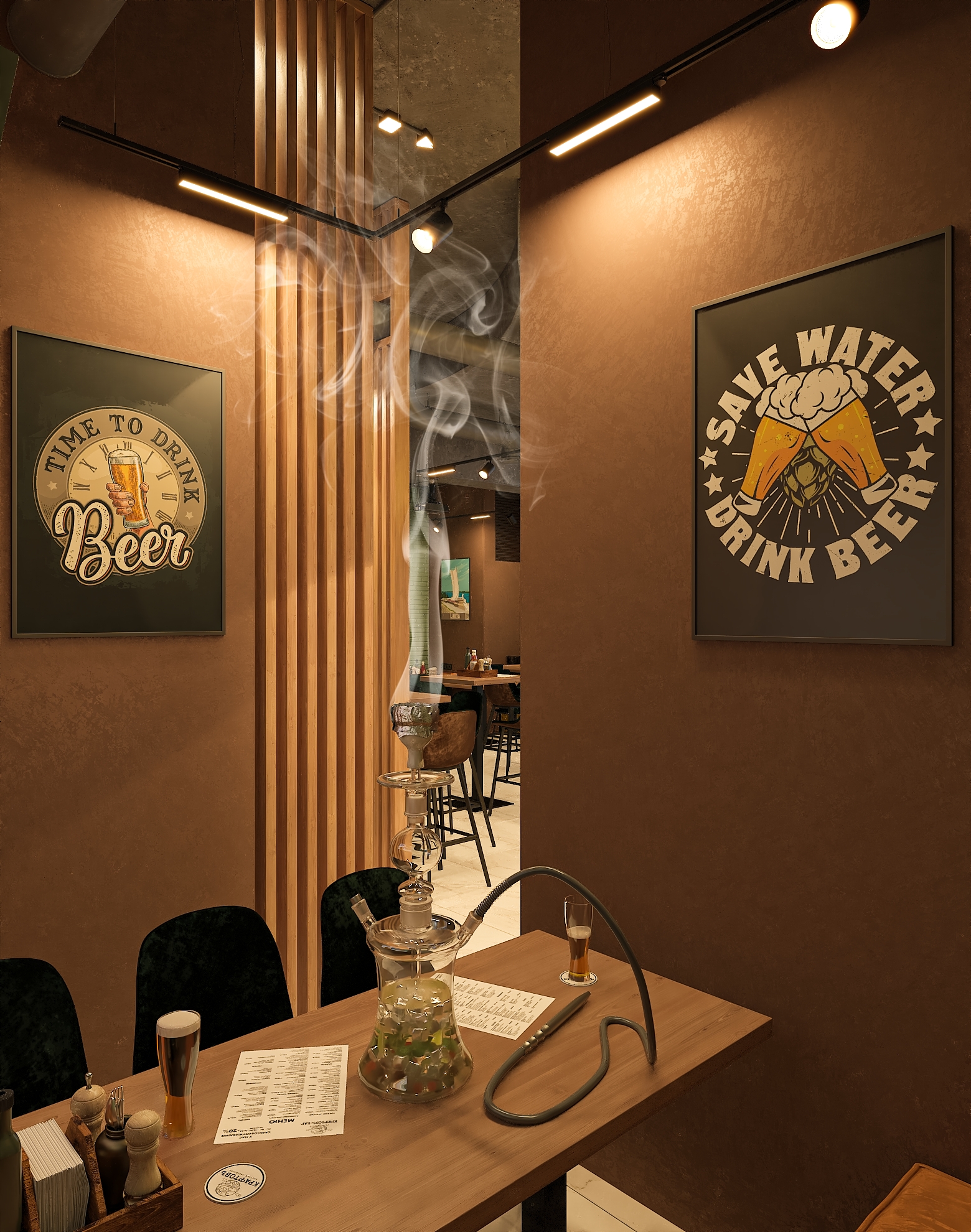 Дизайн-проект бара "КРАФТОВЪ“ на Осетинской в Самаре