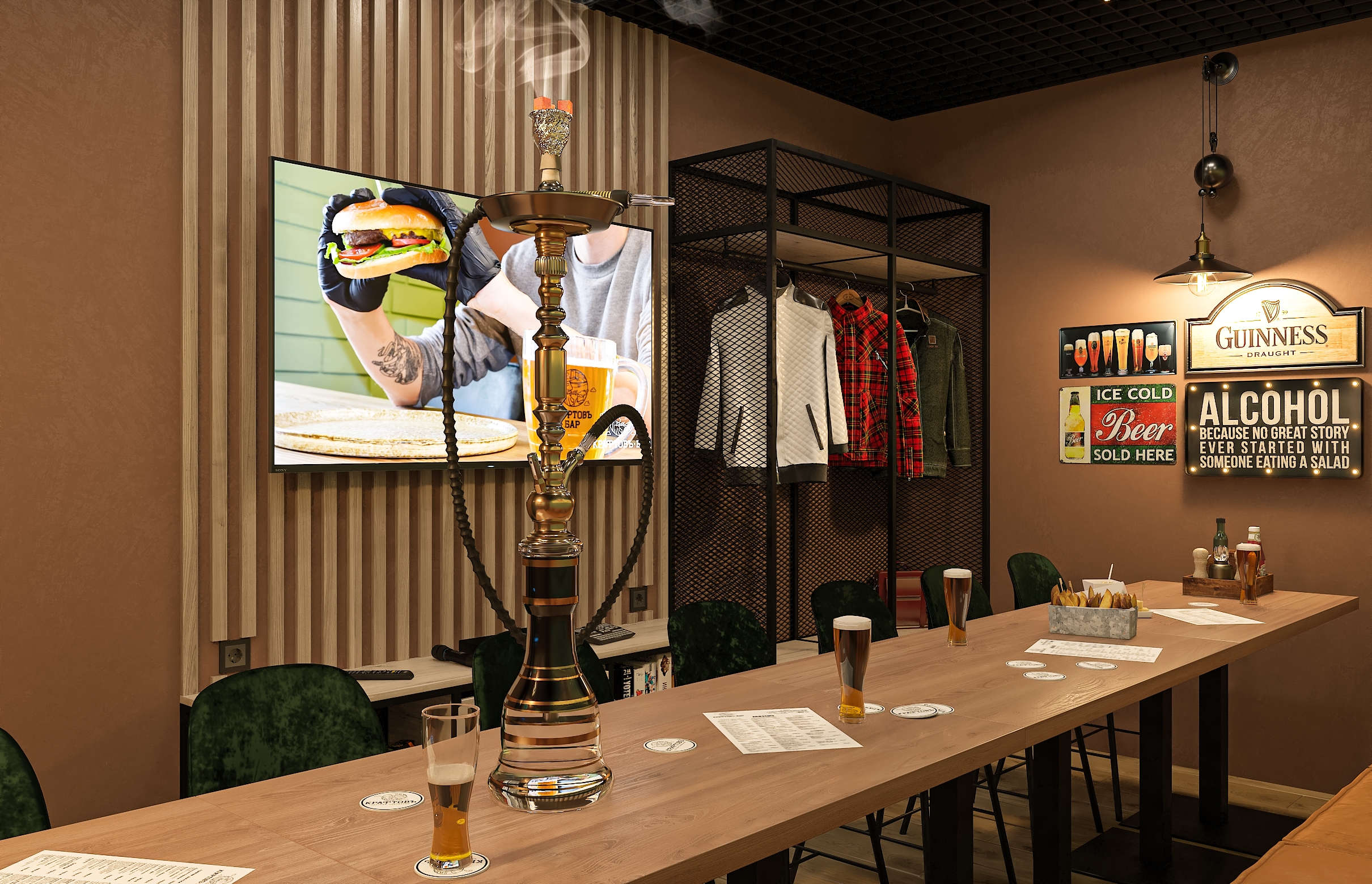 Дизайн-проект бара "КРАФТОВЪ“ на Осетинской в Самаре