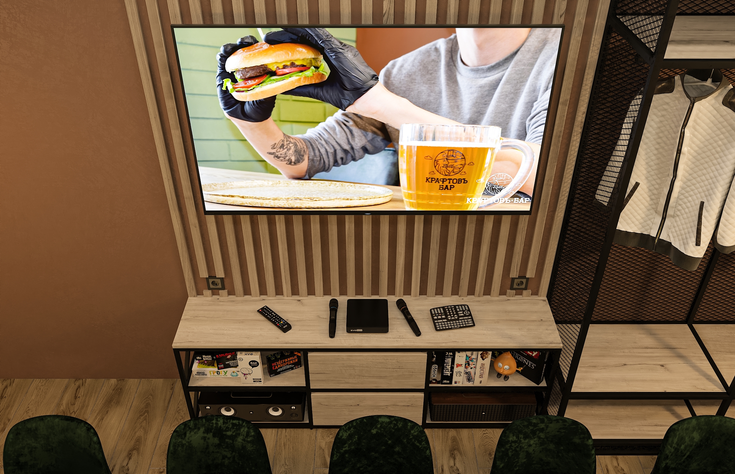 Дизайн-проект бара "КРАФТОВЪ“ на Осетинской в Самаре