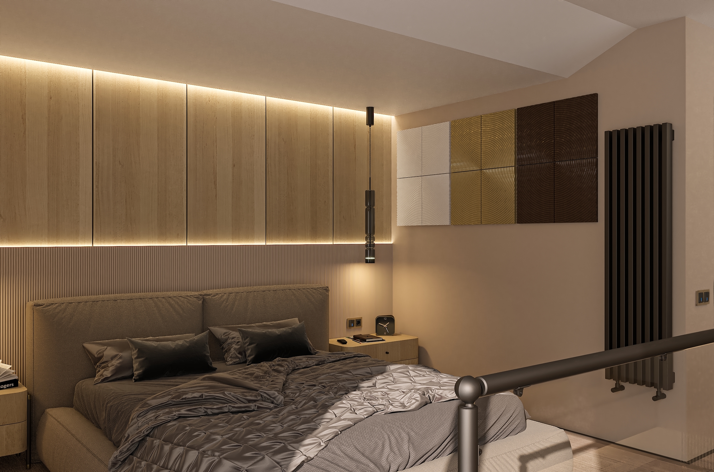 Дизайн-проект номера гостевого дома в Подмосковье.