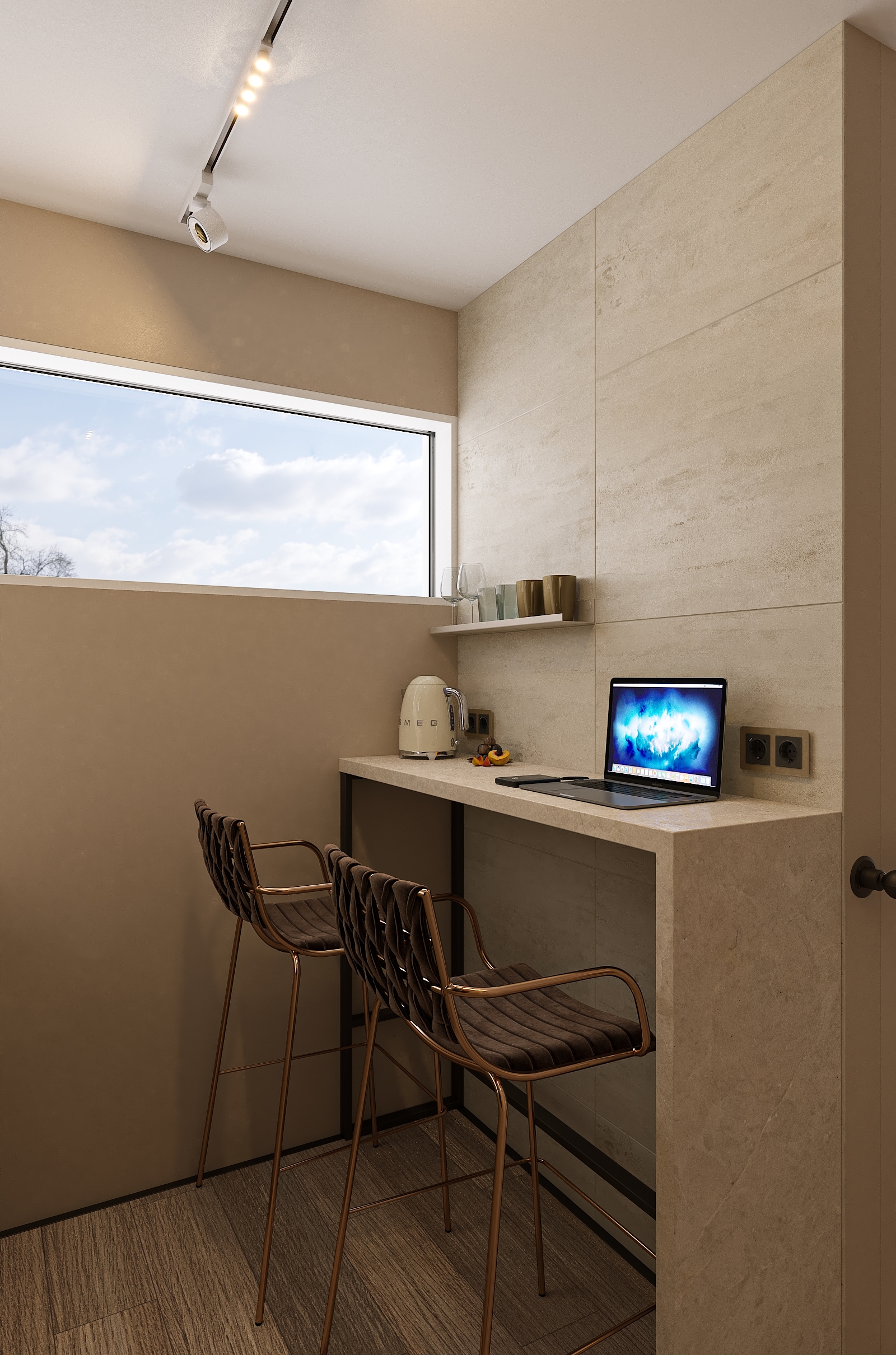 Дизайн-проект номера гостевого дома в Подмосковье.