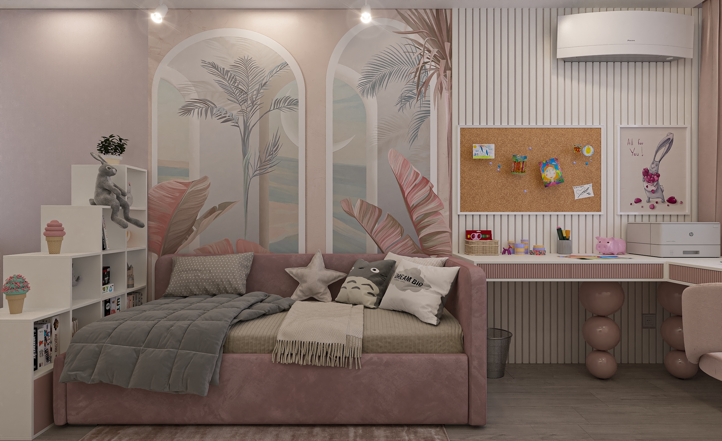 Дизайн интерьера детской комнаты для девочки в Самаре