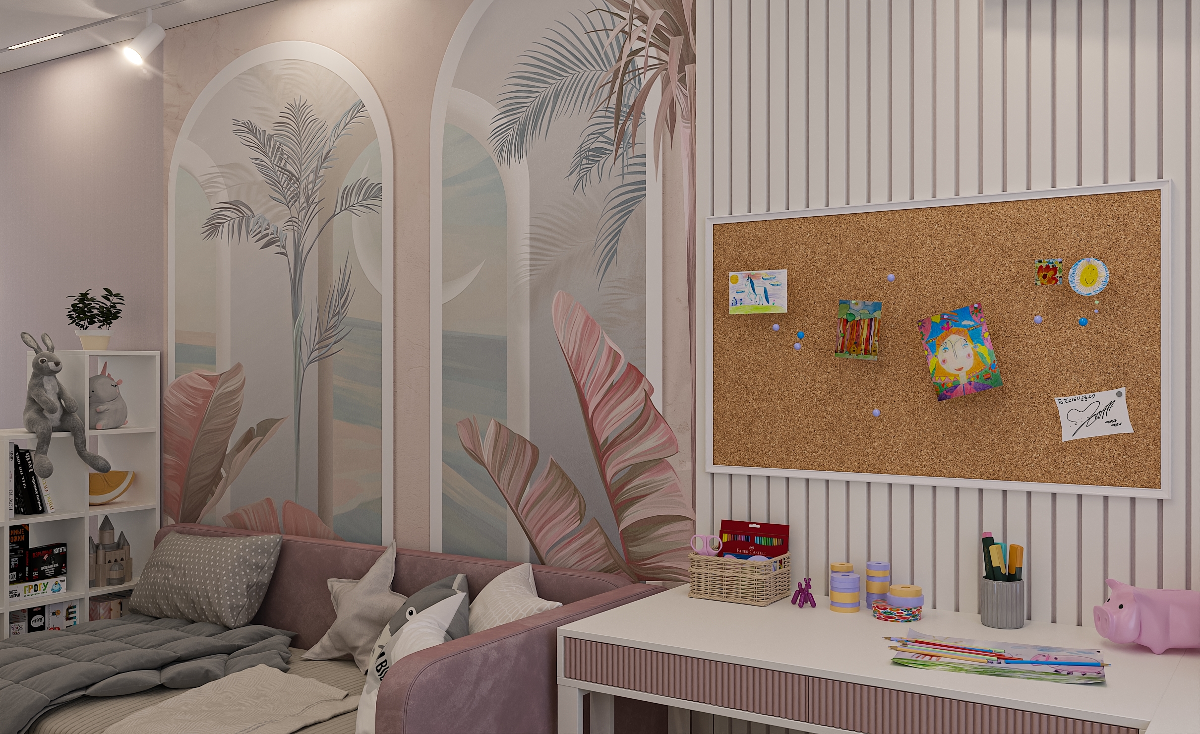 Дизайн интерьера детской комнаты для девочки в Самаре