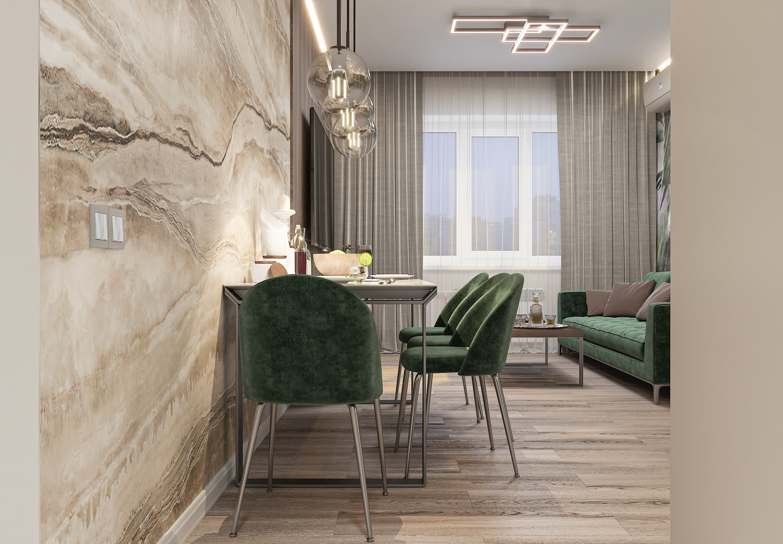 Дизайн-проект двухкомнатной квартиры в ЖК "Мечникова" в Самаре