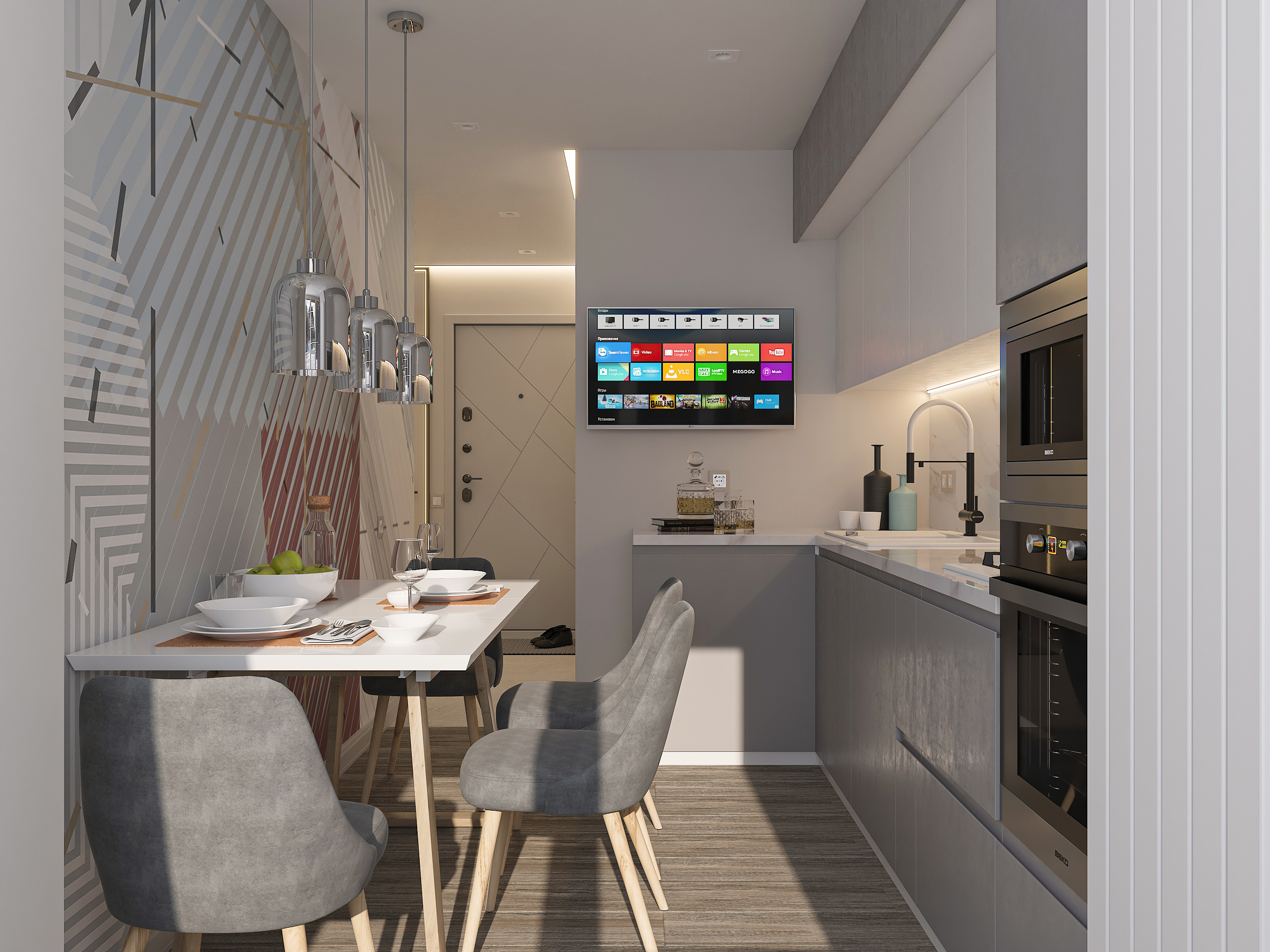 Дизайн интерьера однокомнатной квартиры для холостяка в Самаре