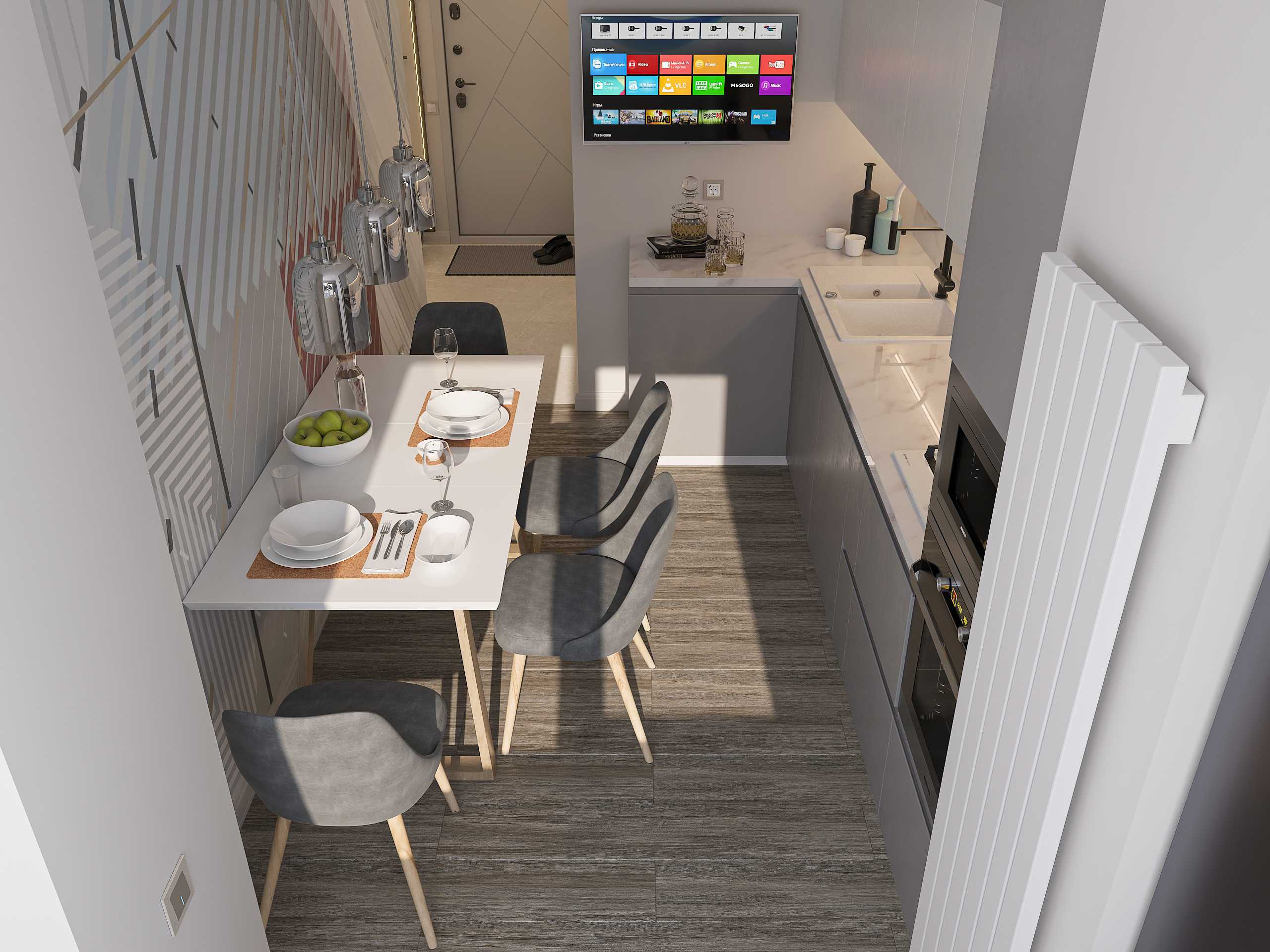 Дизайн интерьера однокомнатной квартиры для холостяка в Самаре