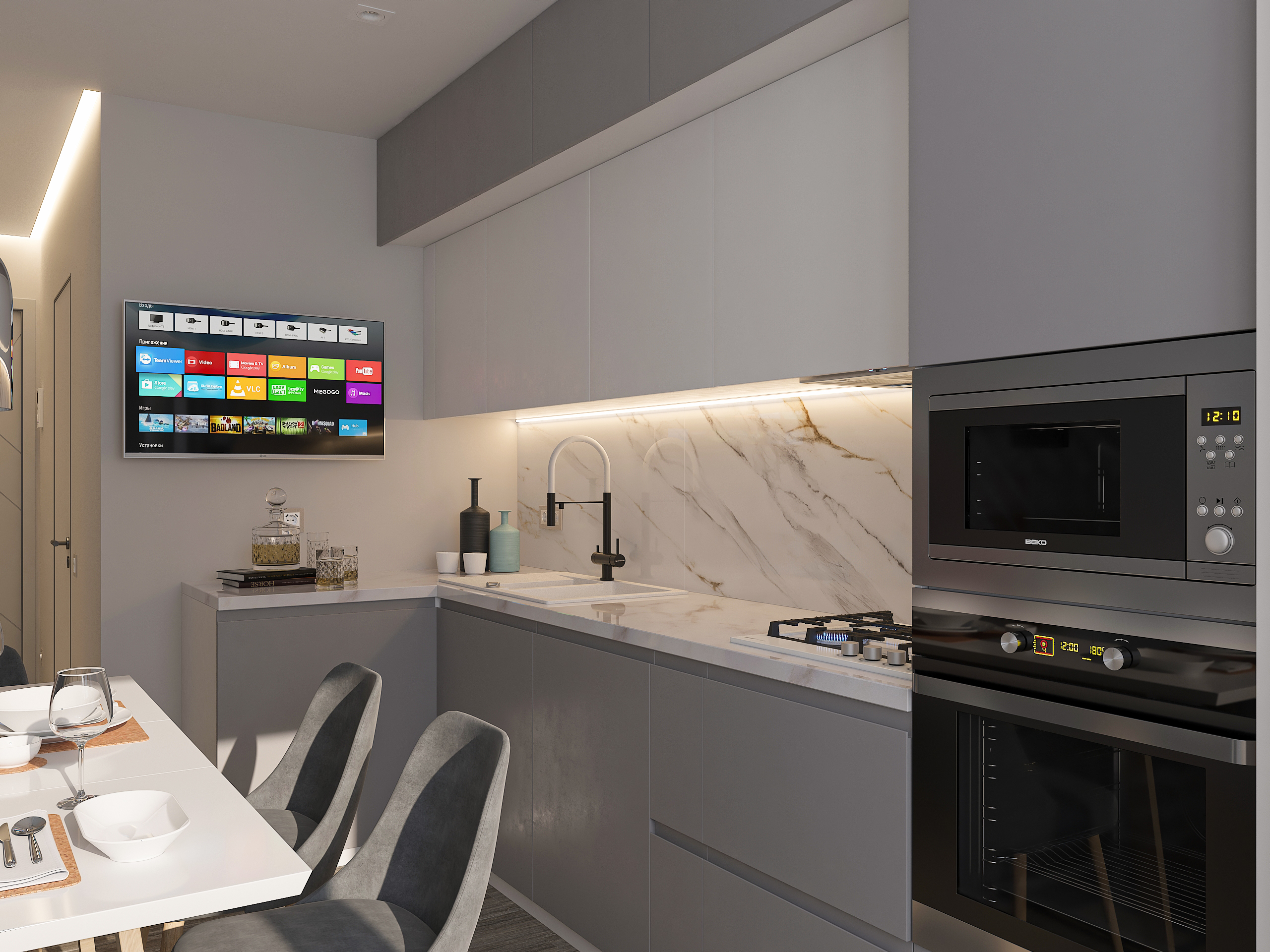 Дизайн интерьера однокомнатной квартиры для холостяка в Самаре