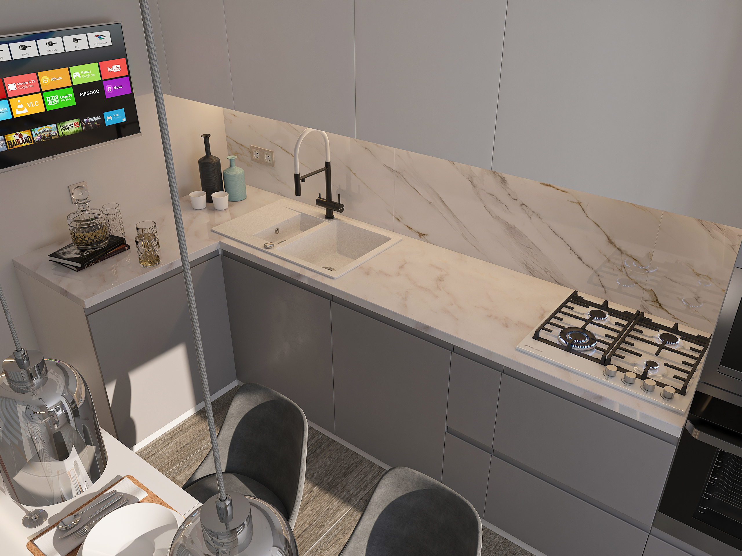 Дизайн интерьера однокомнатной квартиры для холостяка в Самаре