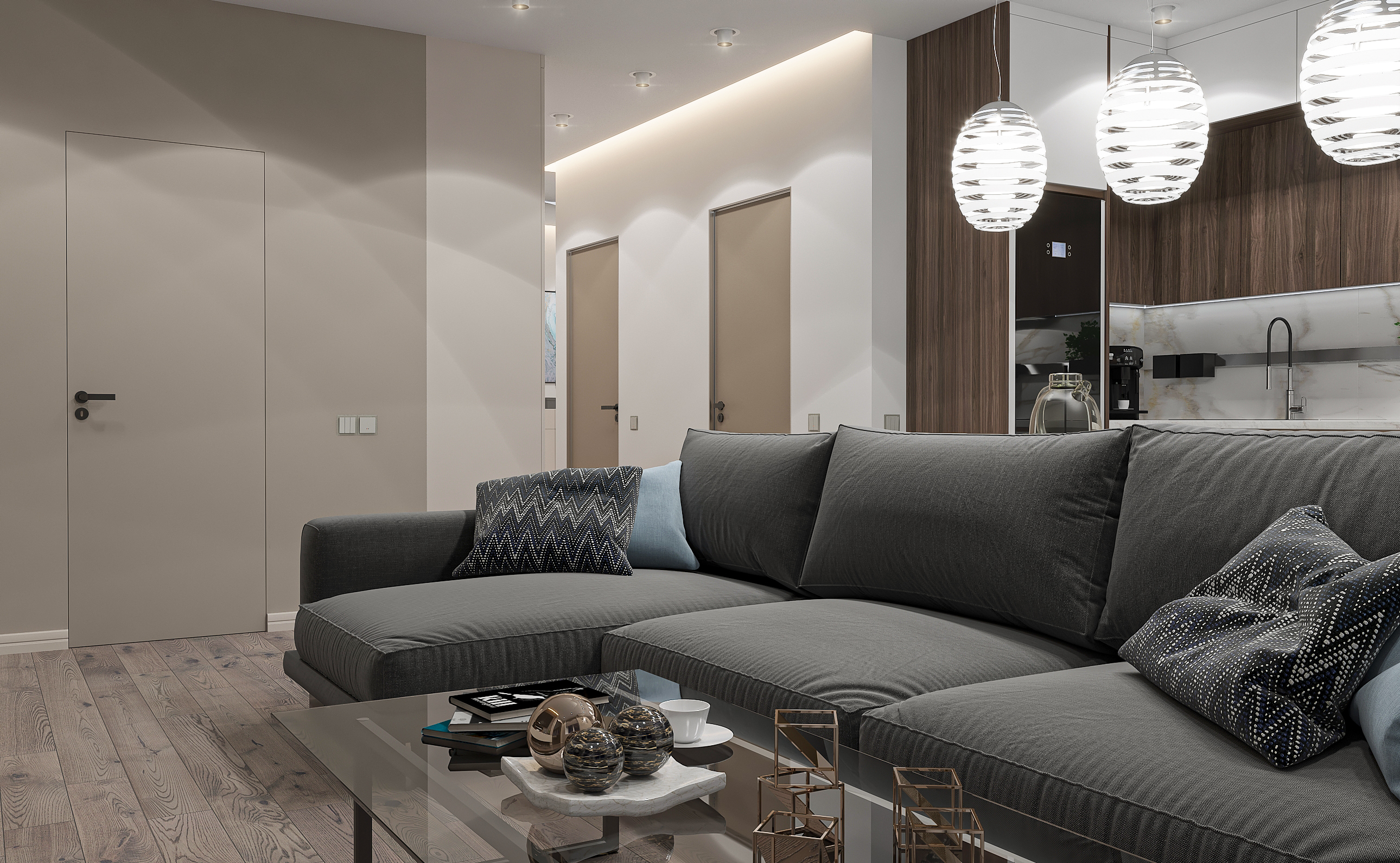 Дизайн интерьера двухкомнатной квартиры в ЖК «Твинс». в Самаре