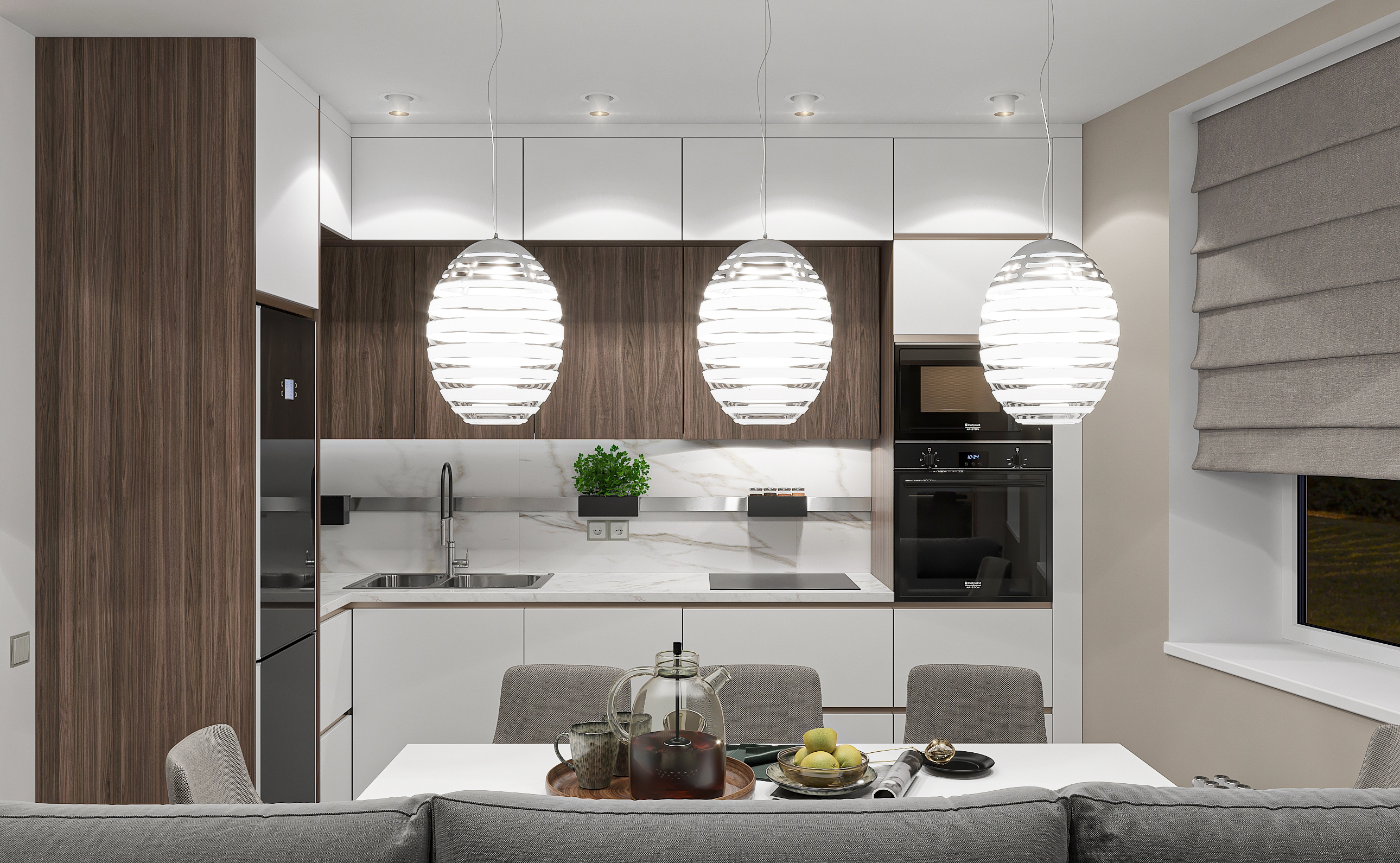 Дизайн интерьера двухкомнатной квартиры в ЖК «Твинс». в Самаре