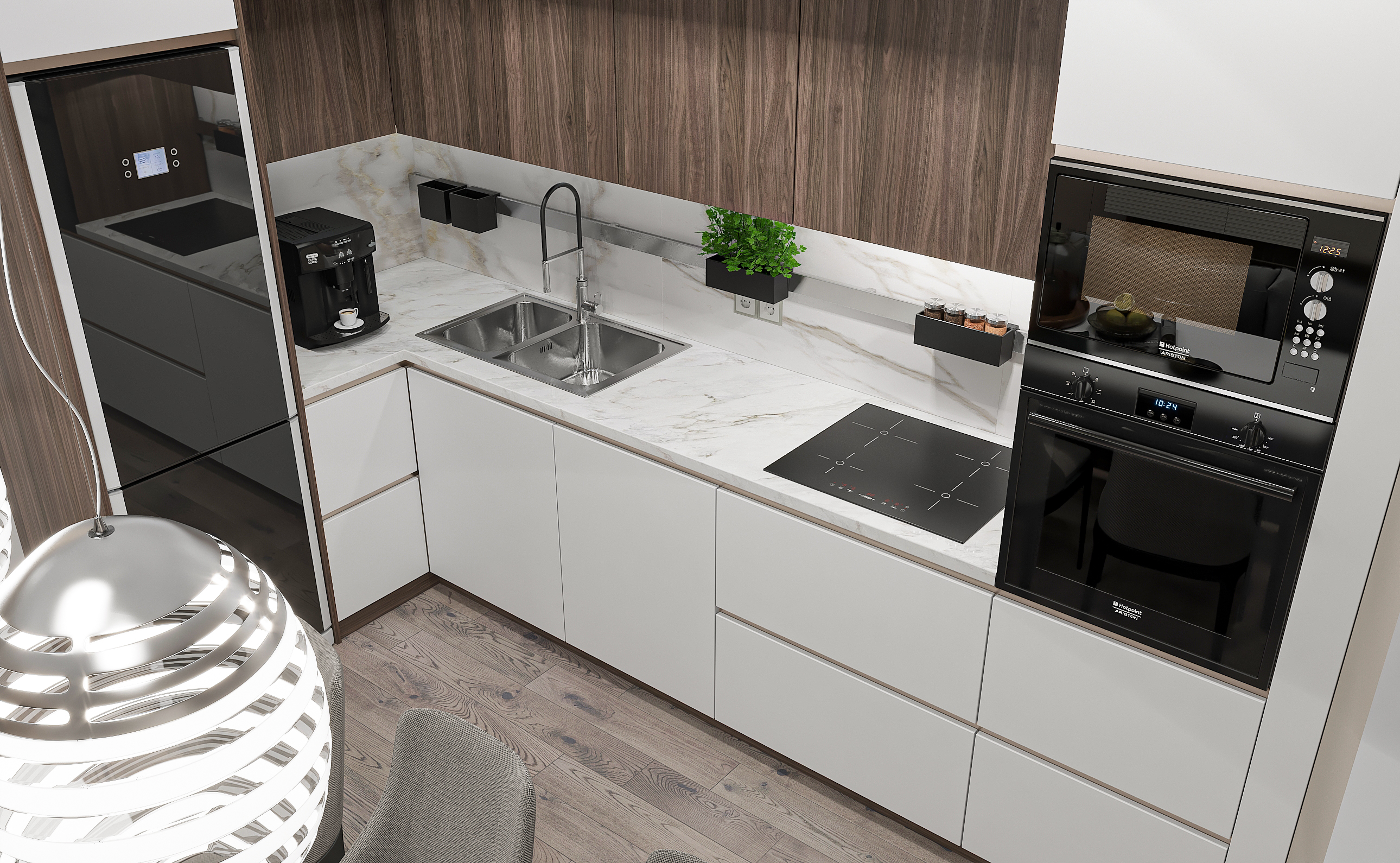 Дизайн интерьера двухкомнатной квартиры в ЖК «Твинс». в Самаре