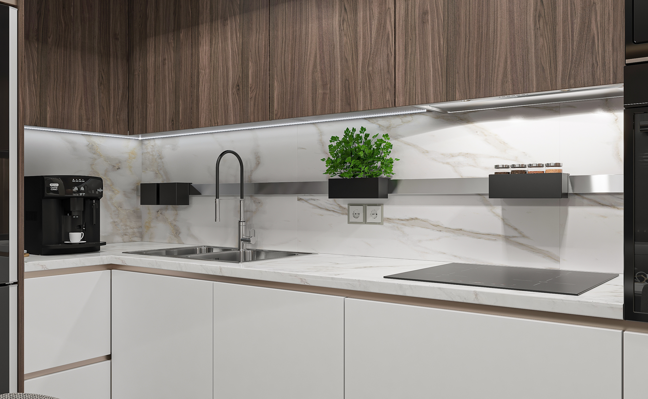 Дизайн интерьера двухкомнатной квартиры в ЖК «Твинс». в Самаре