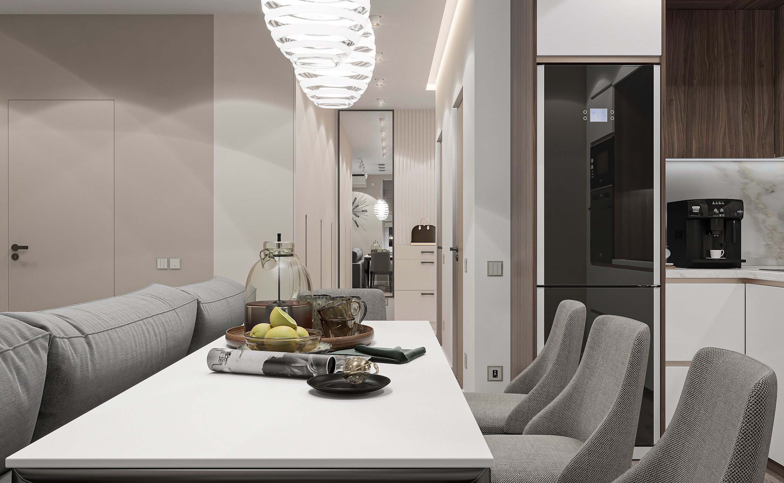 Дизайн интерьера двухкомнатной квартиры в ЖК «Твинс». в Самаре