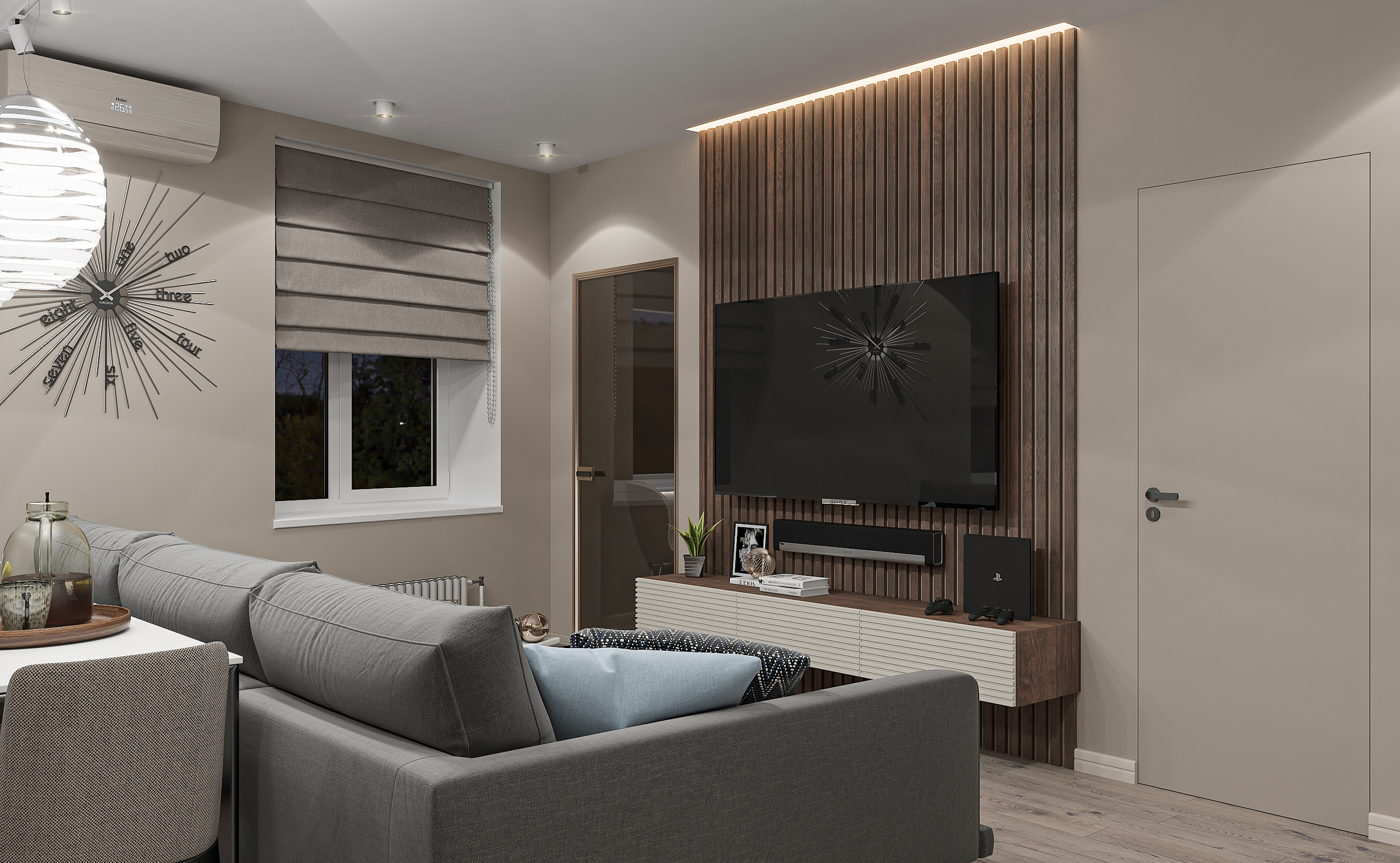 Дизайн интерьера двухкомнатной квартиры в ЖК «Твинс». в Самаре