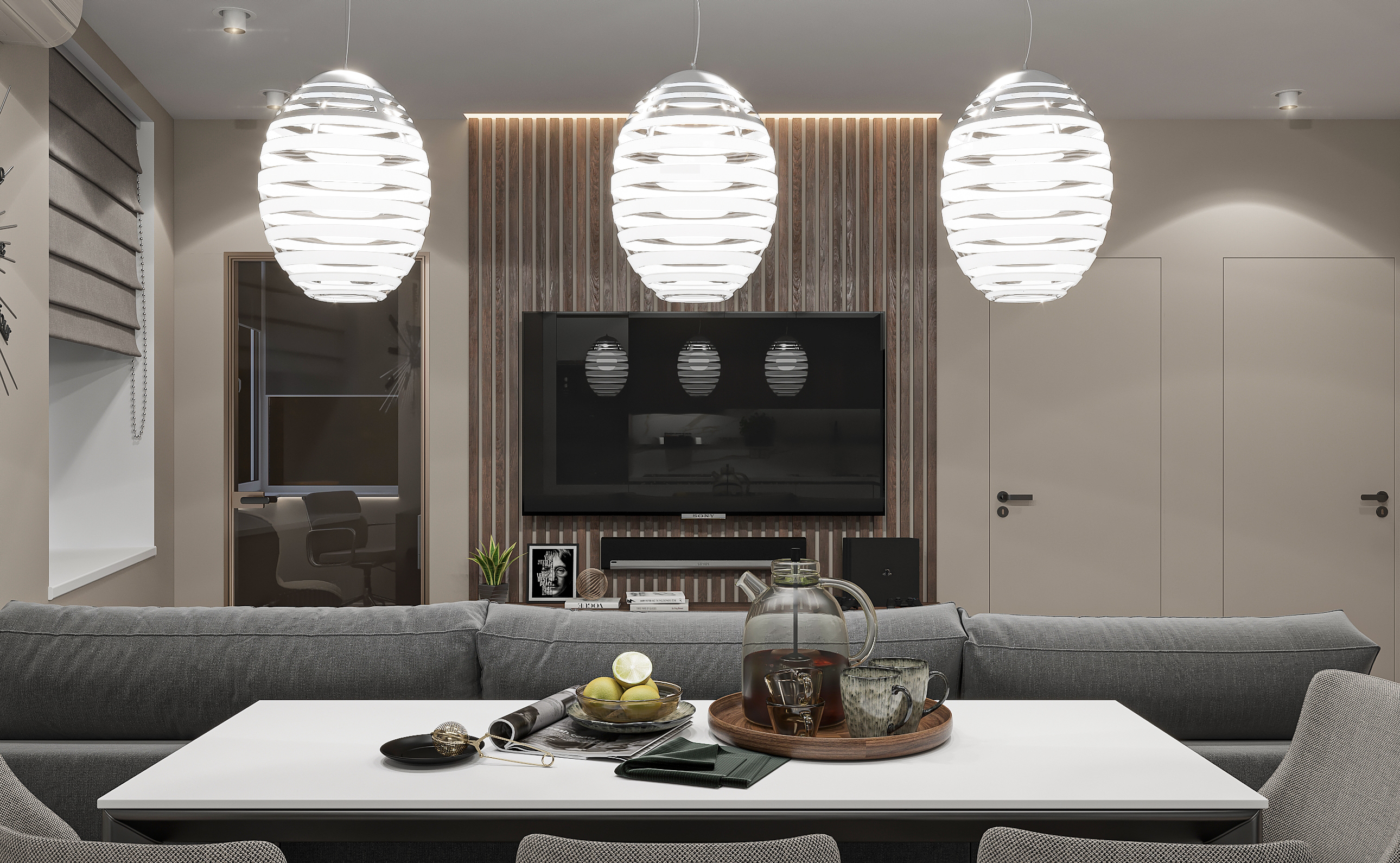 Дизайн интерьера двухкомнатной квартиры в ЖК «Твинс». в Самаре