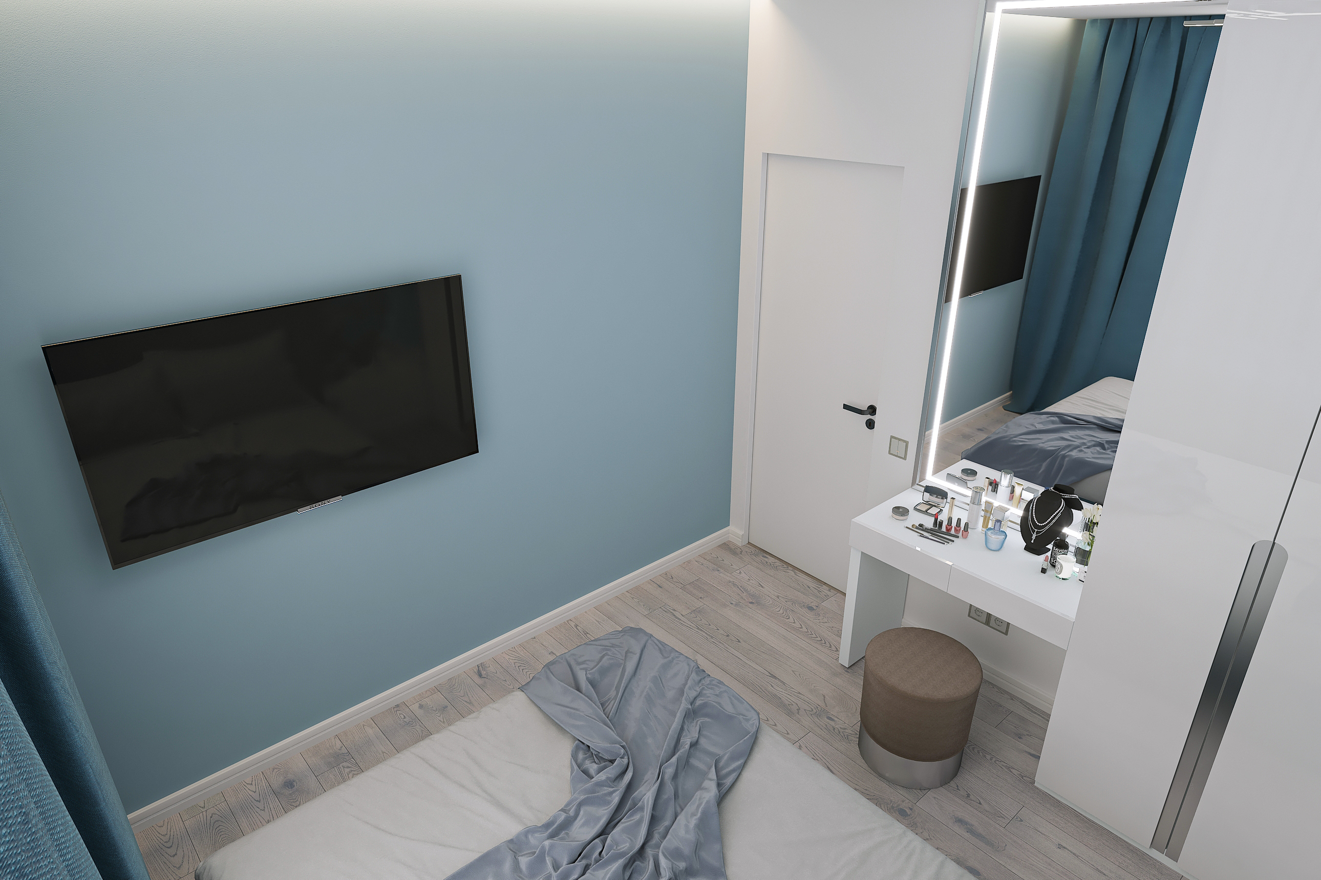 Дизайн интерьера двухкомнатной квартиры в ЖК «Твинс». в Самаре