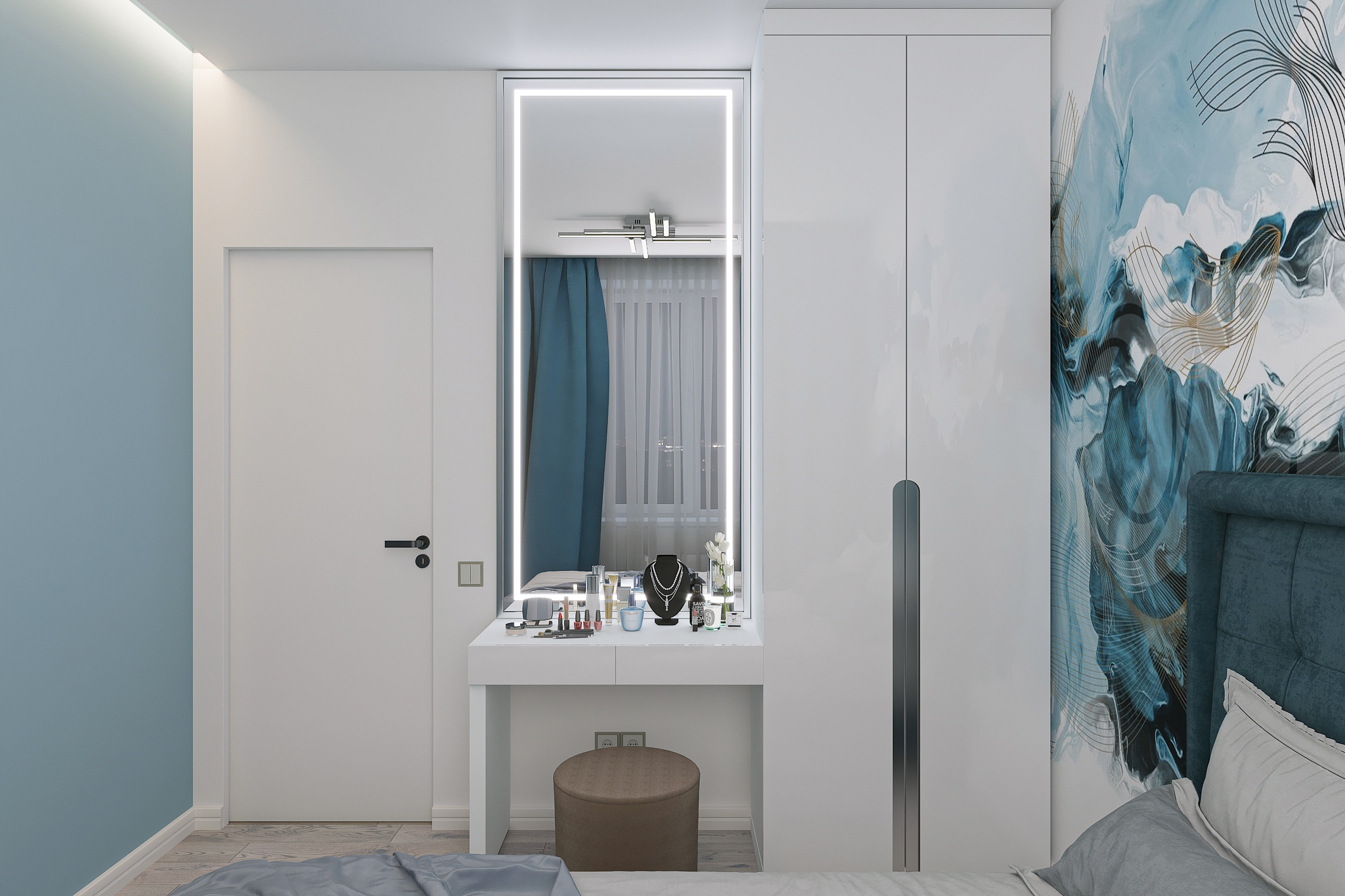 Дизайн интерьера двухкомнатной квартиры в ЖК «Твинс». в Самаре