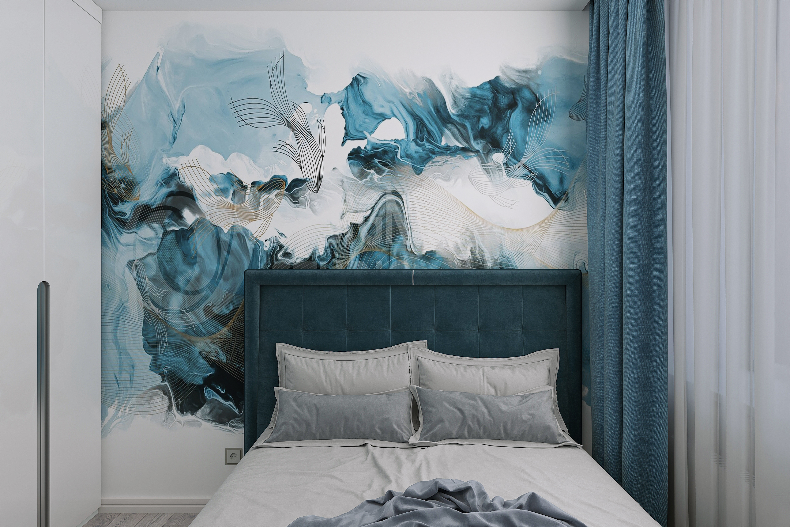 Дизайн интерьера двухкомнатной квартиры в ЖК «Твинс». в Самаре