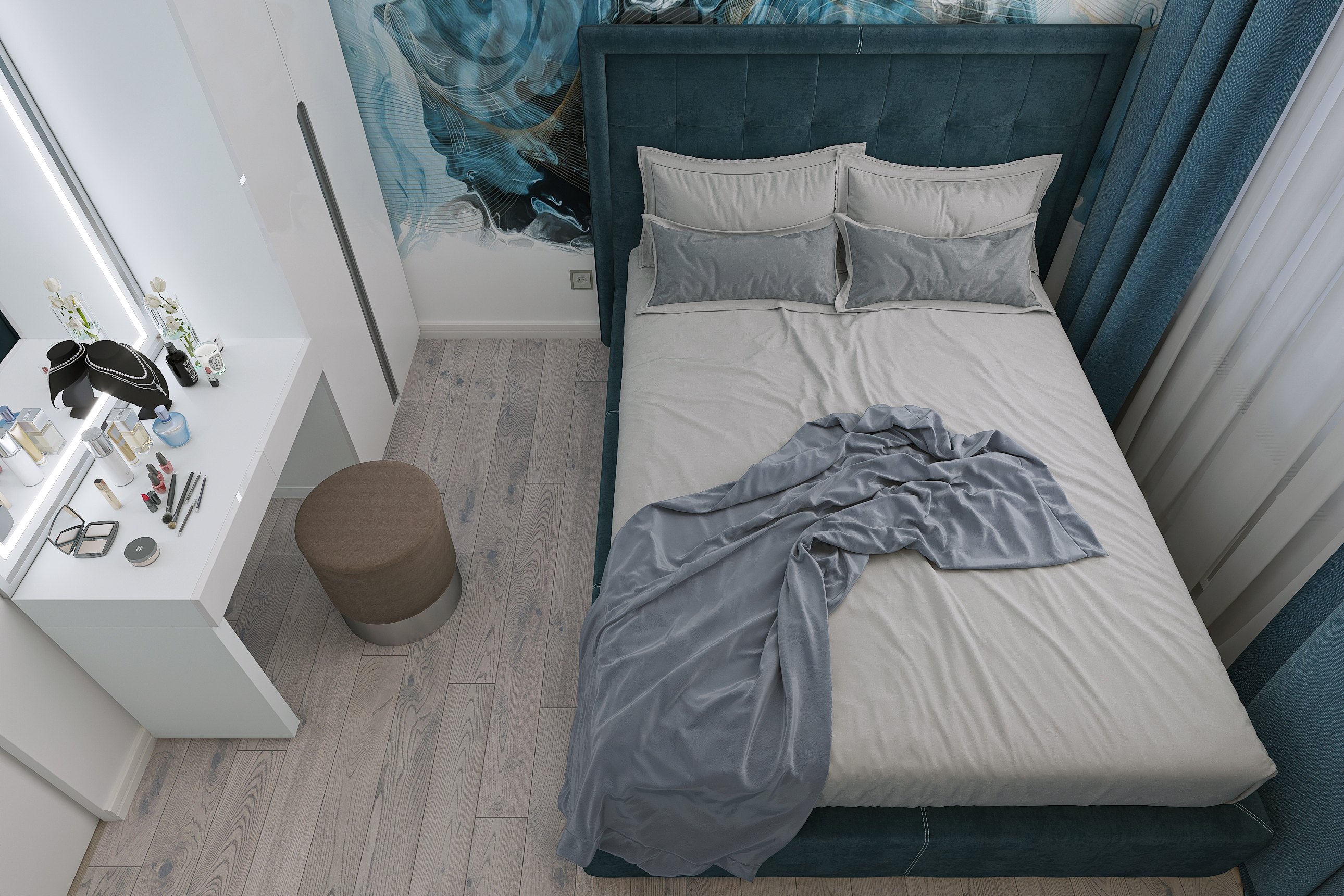 Дизайн интерьера двухкомнатной квартиры в ЖК «Твинс». в Самаре