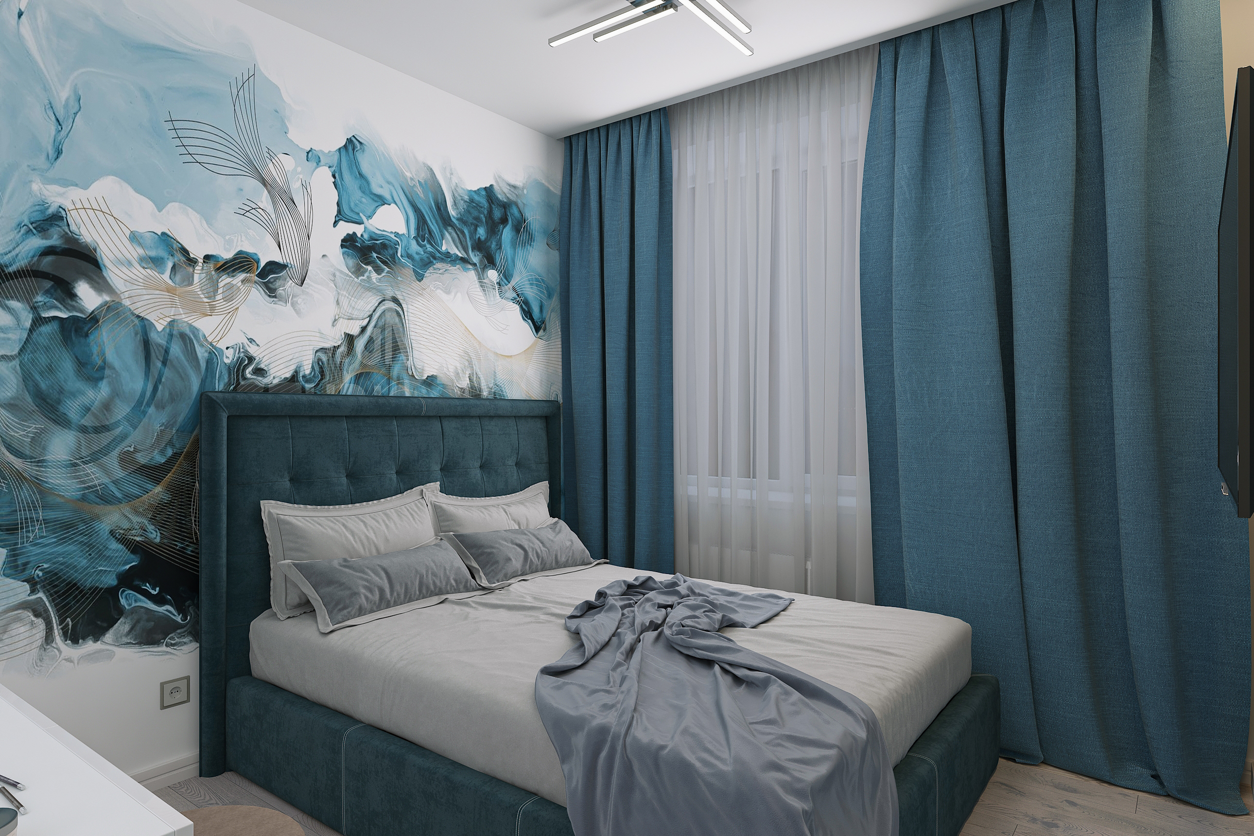 Дизайн интерьера двухкомнатной квартиры в ЖК «Твинс». в Самаре