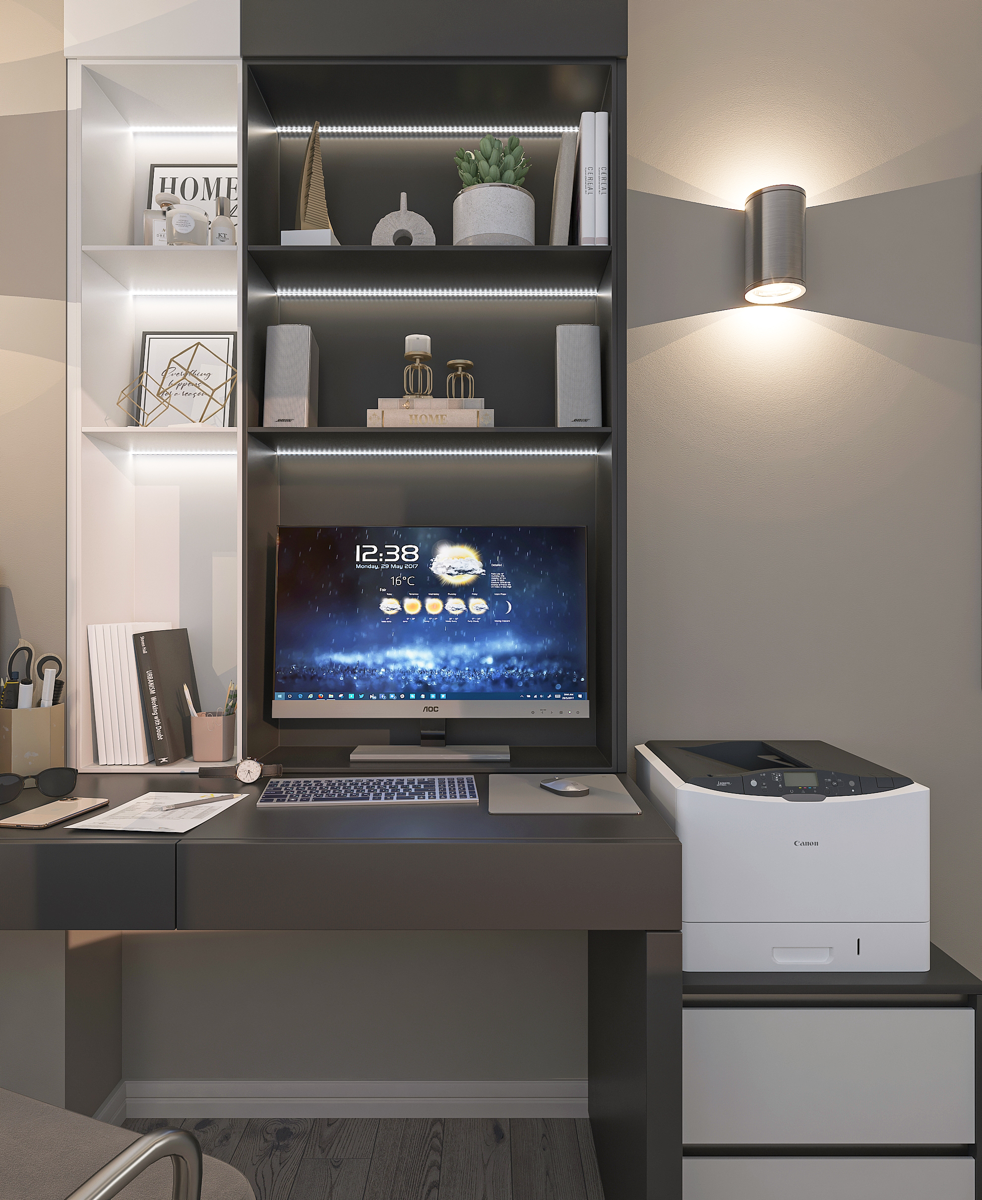 Дизайн интерьера двухкомнатной квартиры в ЖК «Твинс». в Самаре