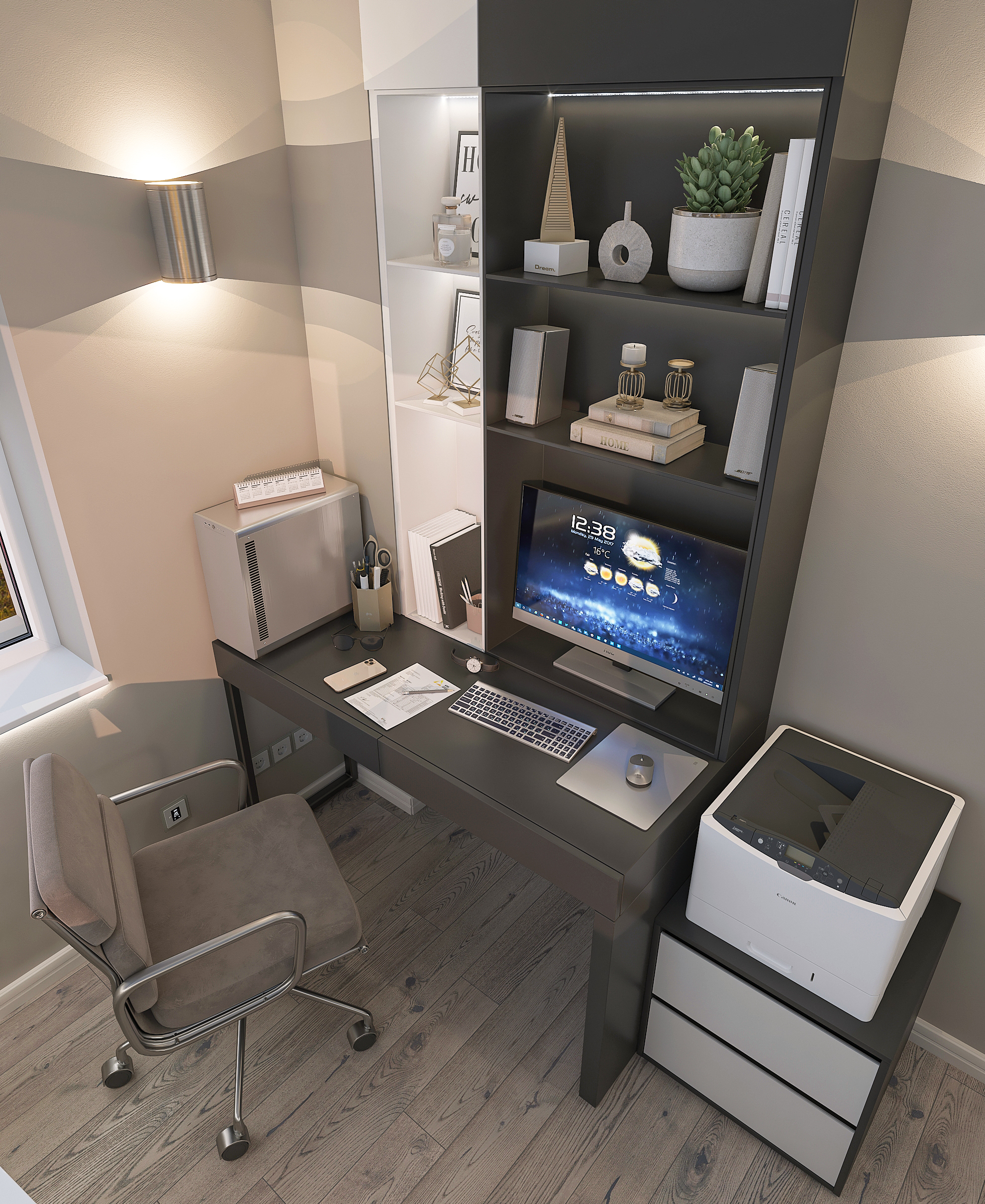 Дизайн интерьера двухкомнатной квартиры в ЖК «Твинс». в Самаре