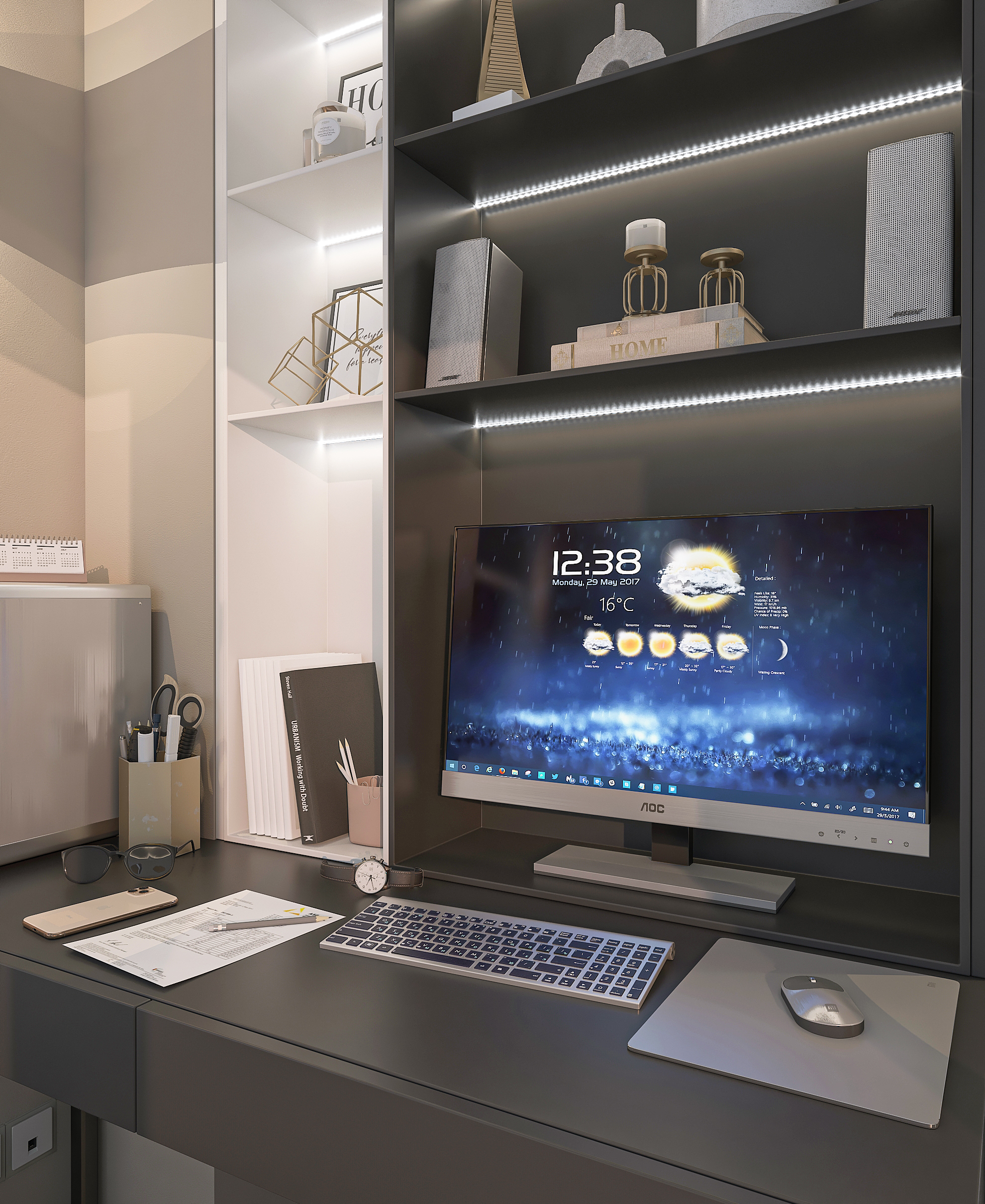 Дизайн интерьера двухкомнатной квартиры в ЖК «Твинс». в Самаре