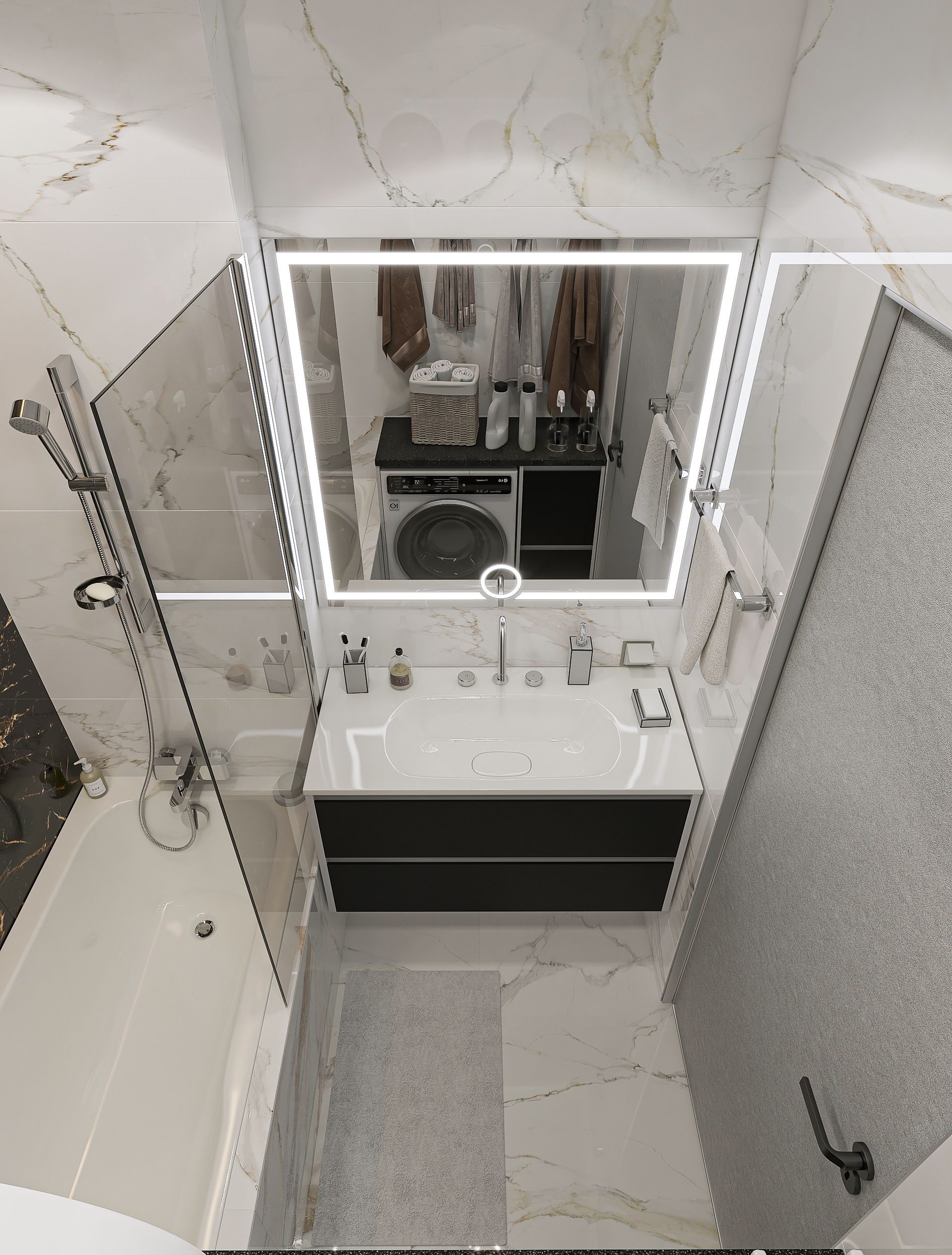 Дизайн интерьера двухкомнатной квартиры в ЖК «Твинс». в Самаре