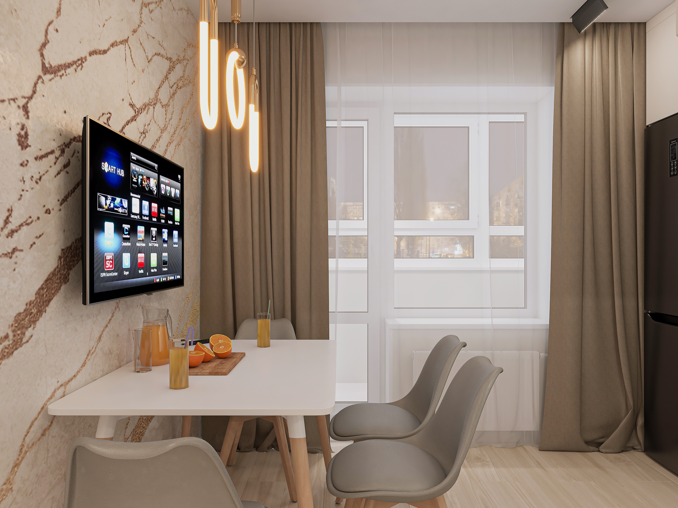 Дизайн-проект двухкомнатной квартиры в ЖК Две Реки в Самаре