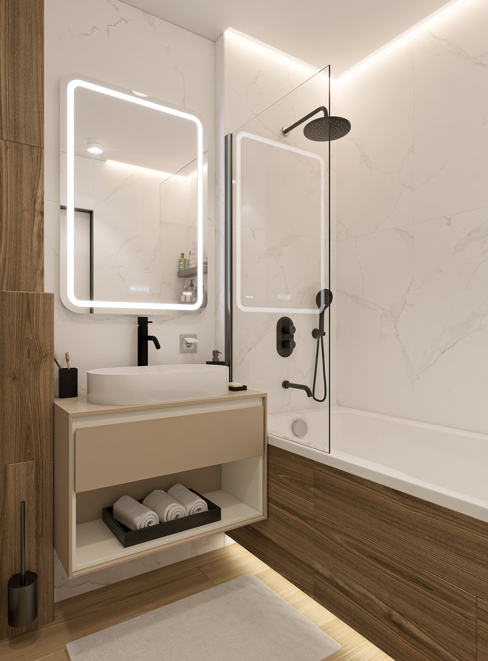 Дизайн-проект двухкомнатной квартиры в ЖК Две Реки в Самаре