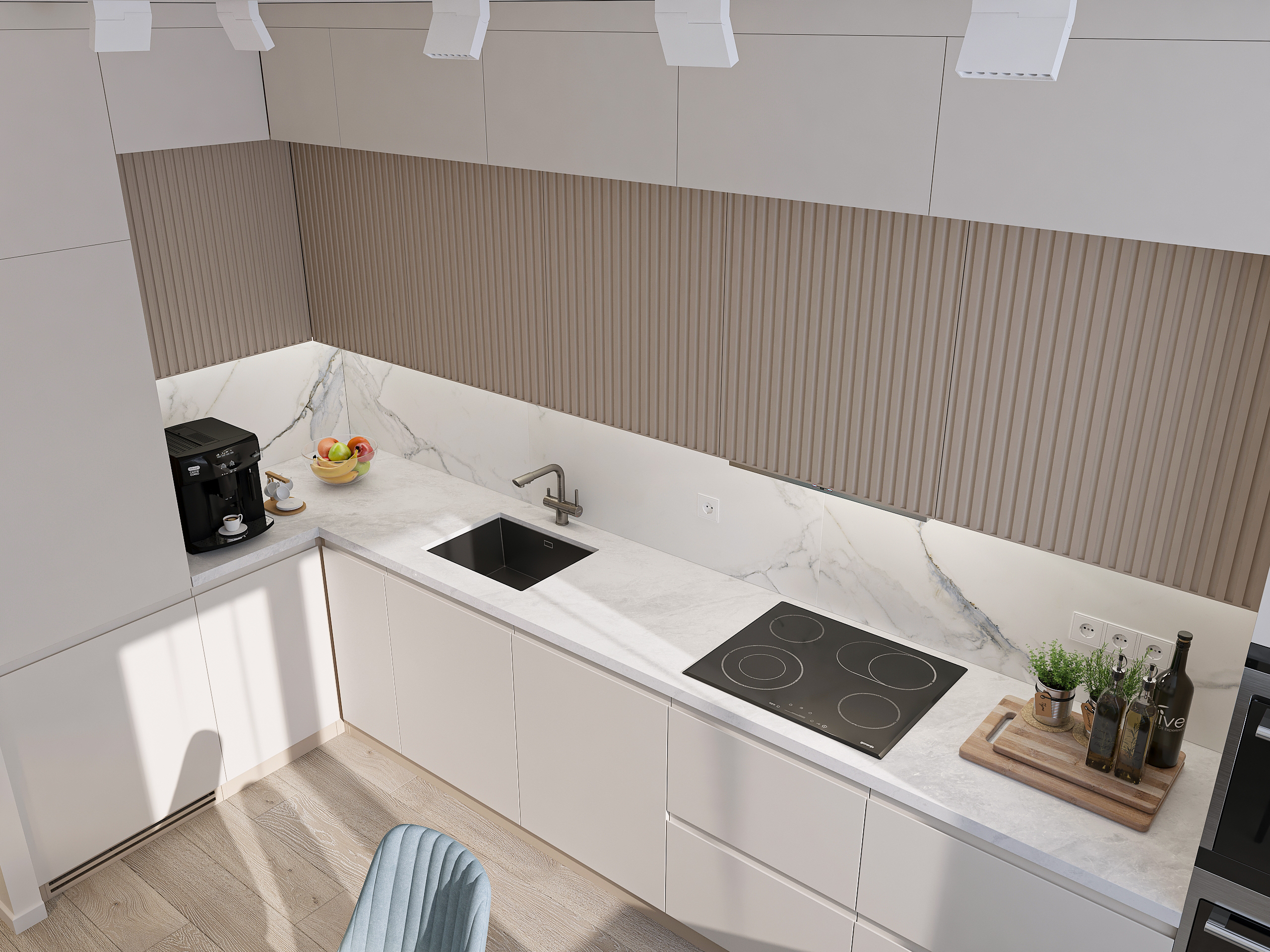 Дизайн-проект трёхкомнатной квартиры для молодой семьи в "ЖК АМГРАД" в Самаре