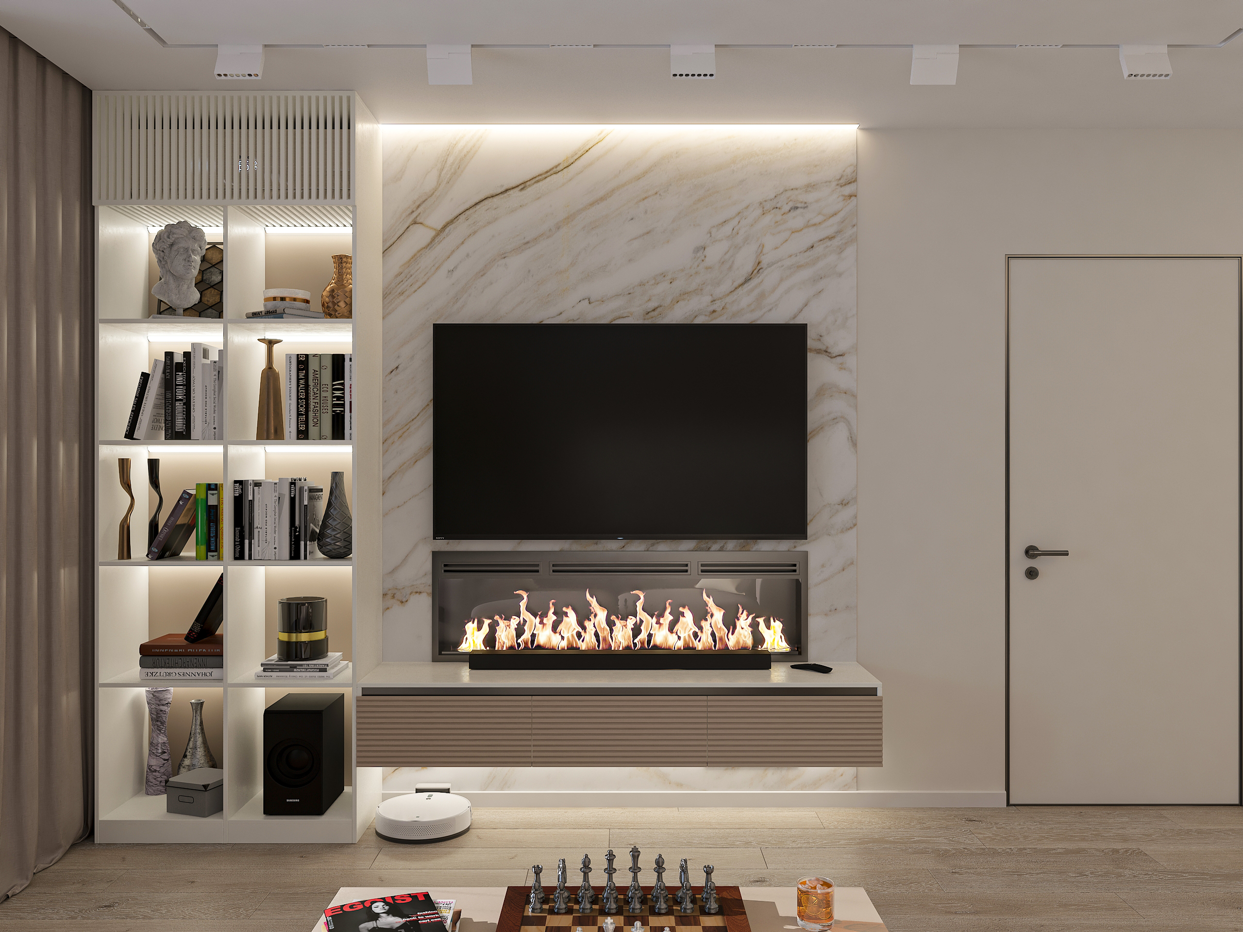 Дизайн-проект трёхкомнатной квартиры для молодой семьи в "ЖК АМГРАД" в Самаре