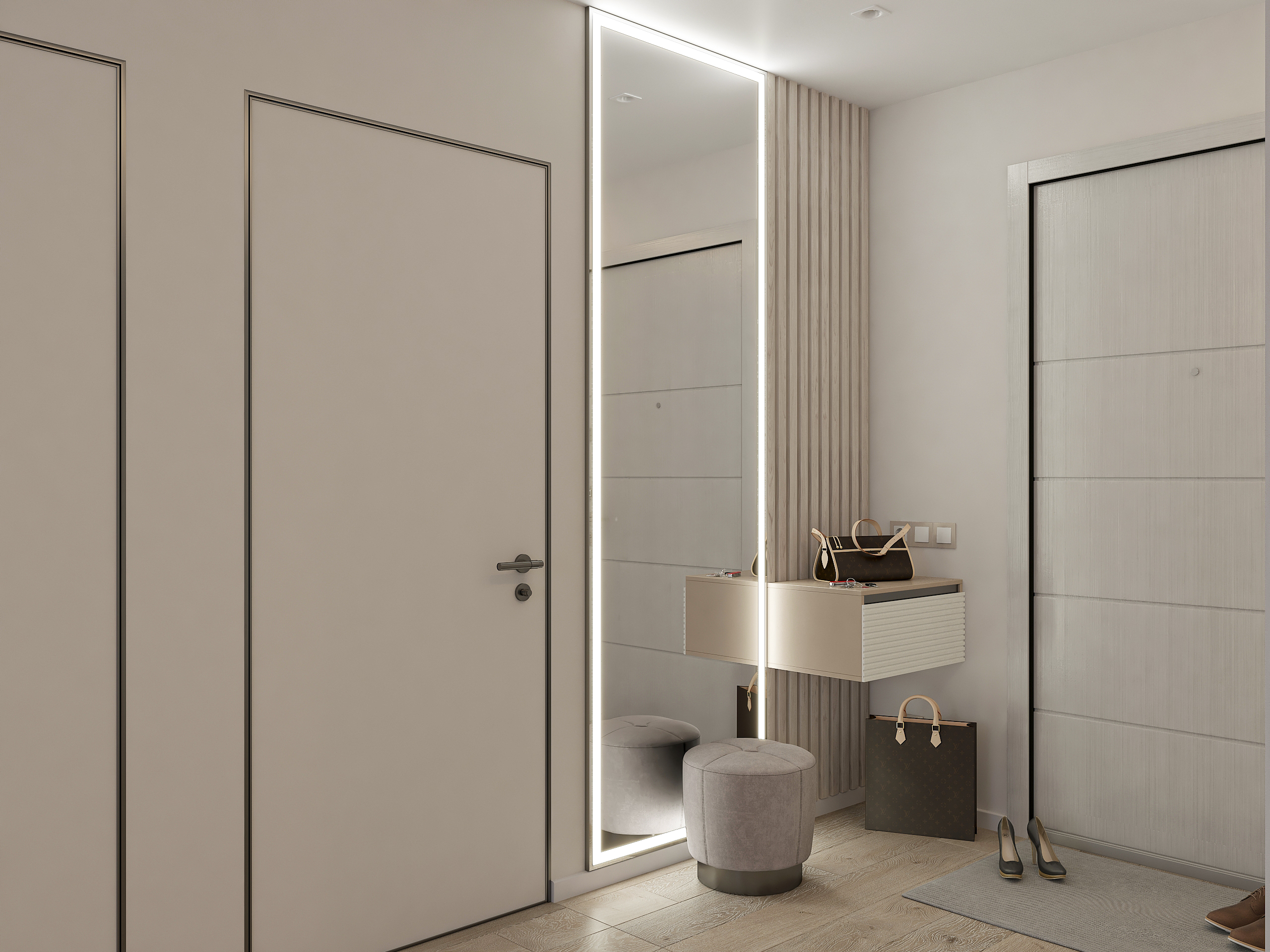 Дизайн-проект трёхкомнатной квартиры для молодой семьи в "ЖК АМГРАД" в Самаре