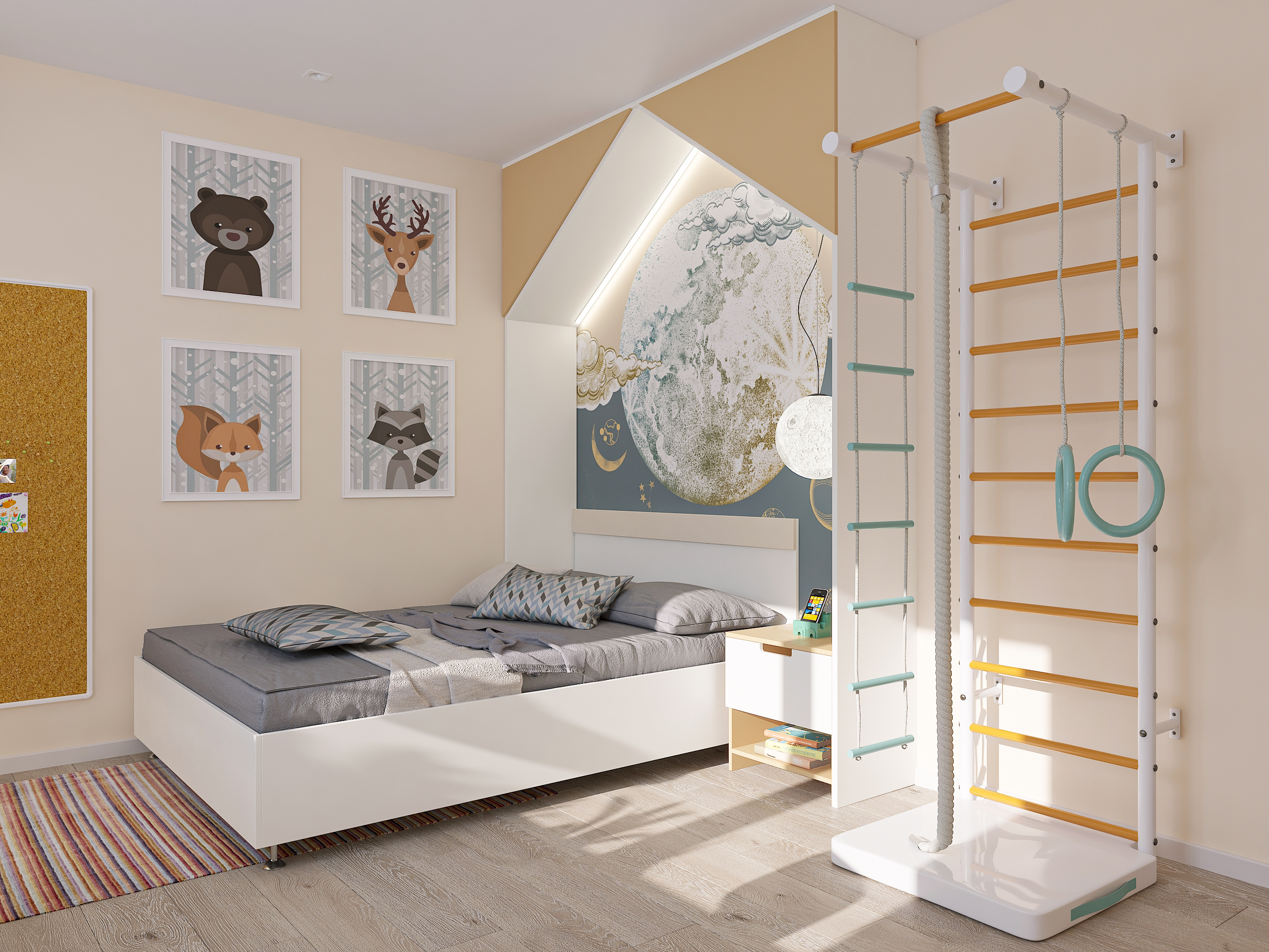 Дизайн-проект трёхкомнатной квартиры для молодой семьи в "ЖК АМГРАД" в Самаре