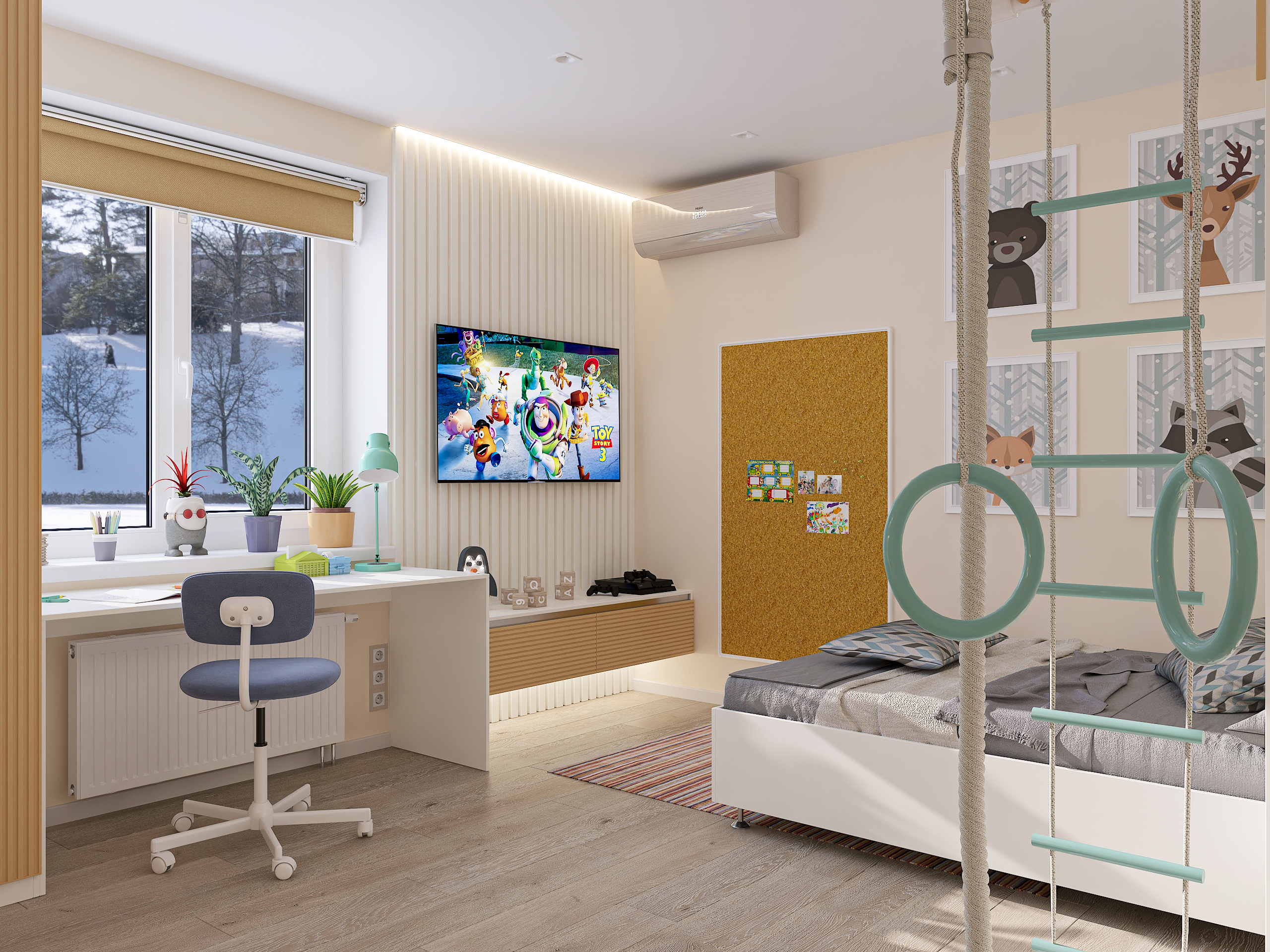 Дизайн-проект трёхкомнатной квартиры для молодой семьи в "ЖК АМГРАД" в Самаре