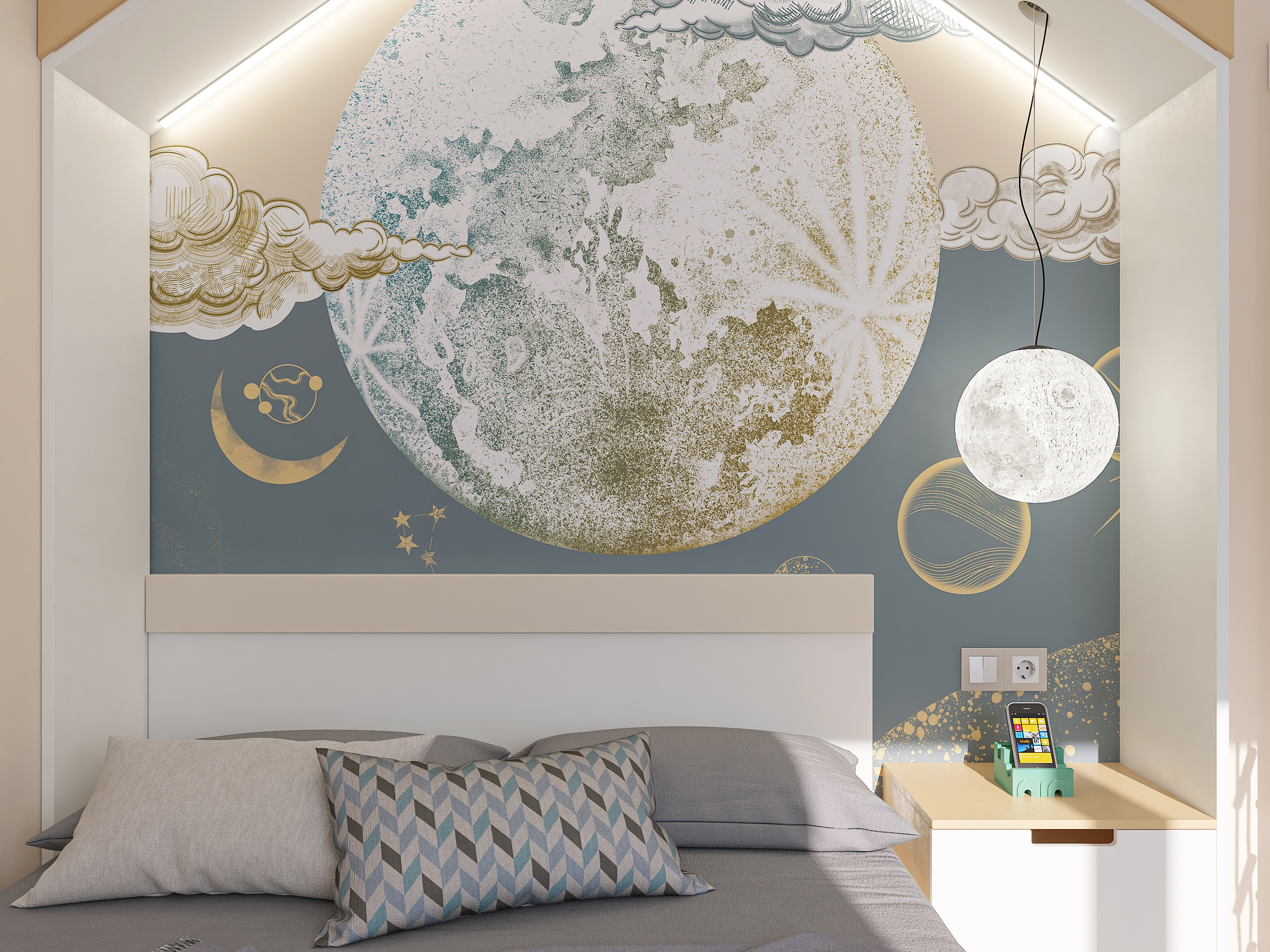 Дизайн-проект трёхкомнатной квартиры для молодой семьи в "ЖК АМГРАД" в Самаре