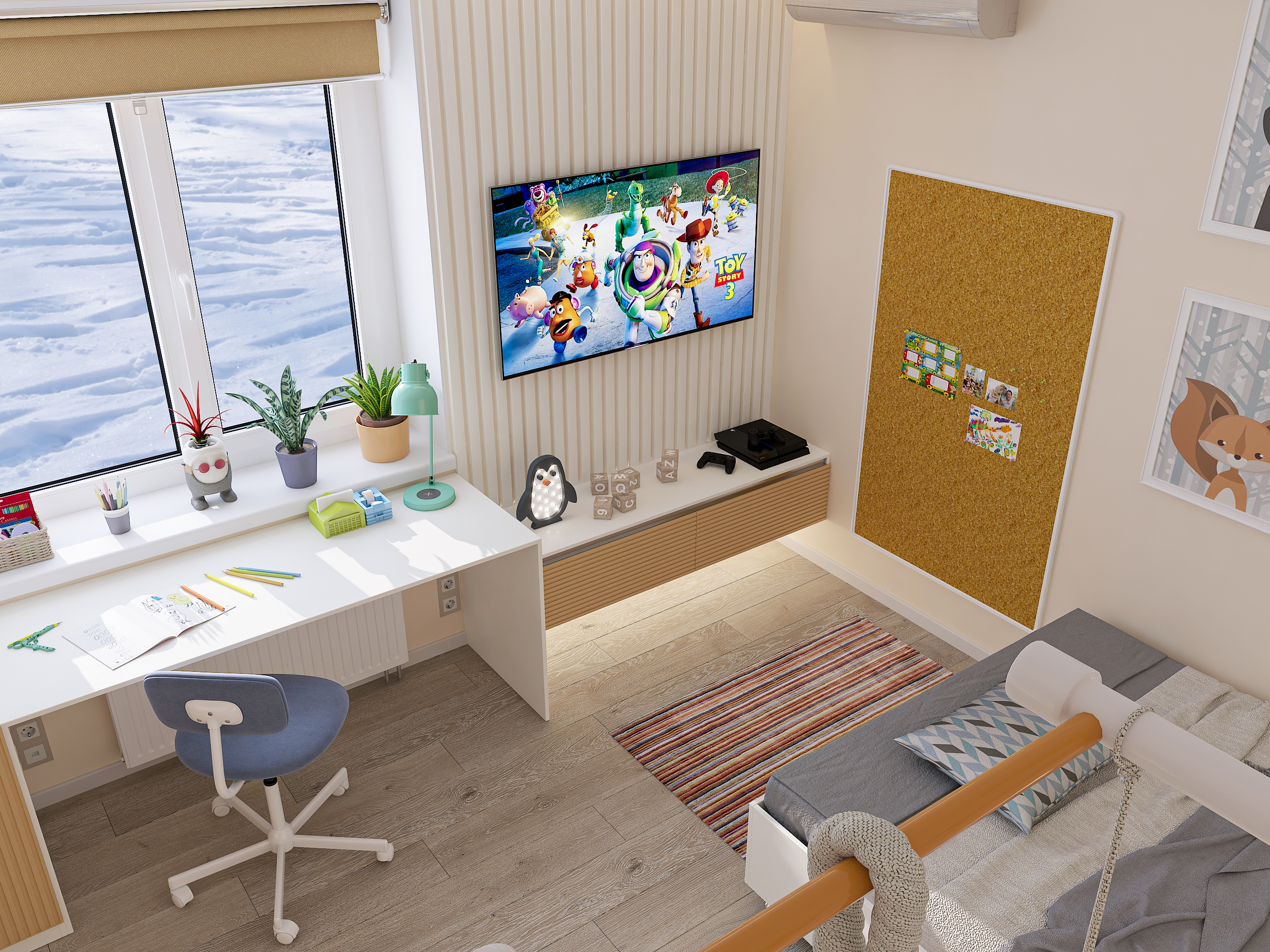 Дизайн-проект трёхкомнатной квартиры для молодой семьи в "ЖК АМГРАД" в Самаре