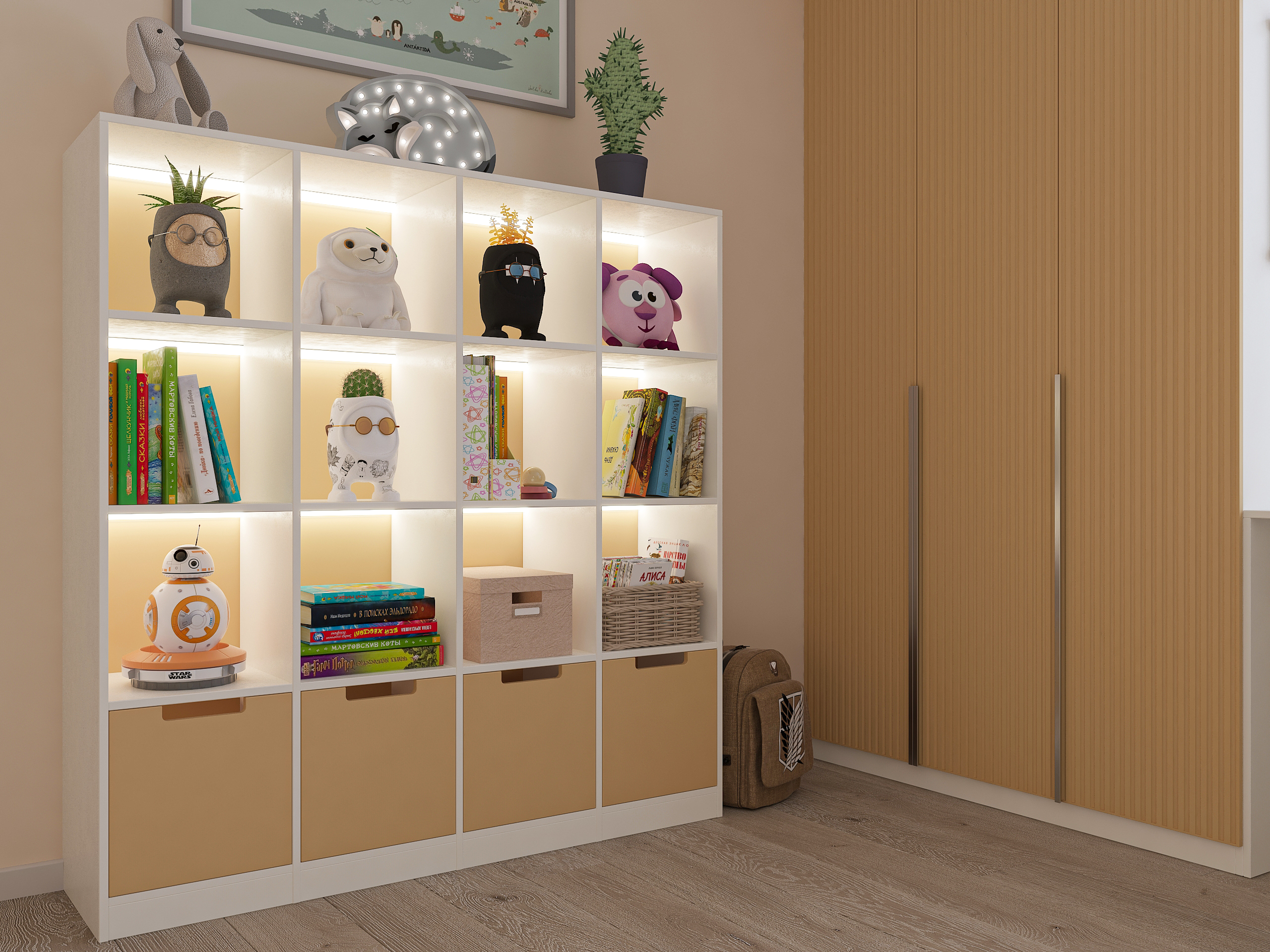 Дизайн-проект трёхкомнатной квартиры для молодой семьи в "ЖК АМГРАД" в Самаре