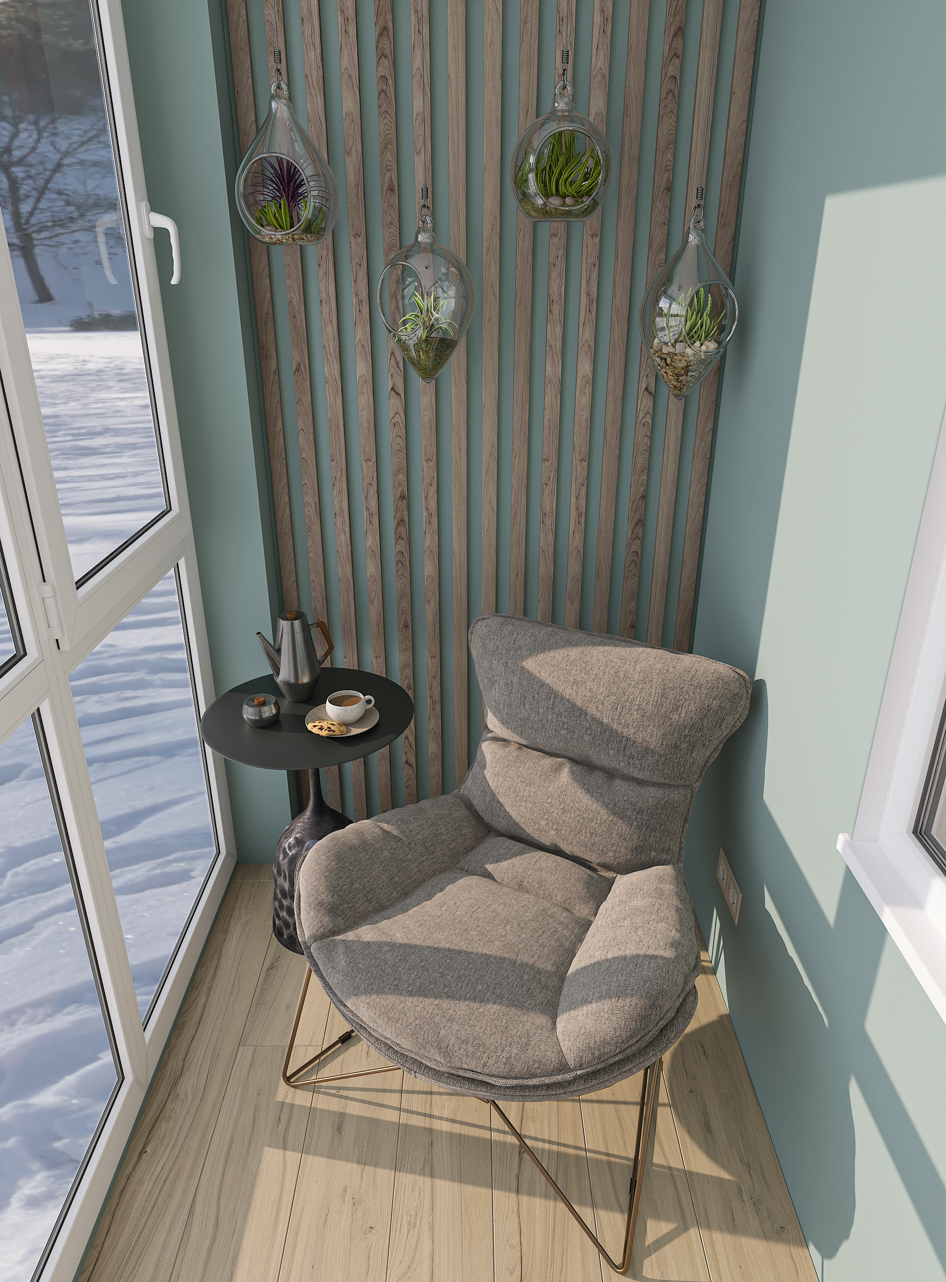 Дизайн-проект трёхкомнатной квартиры для молодой семьи в "ЖК АМГРАД" в Самаре