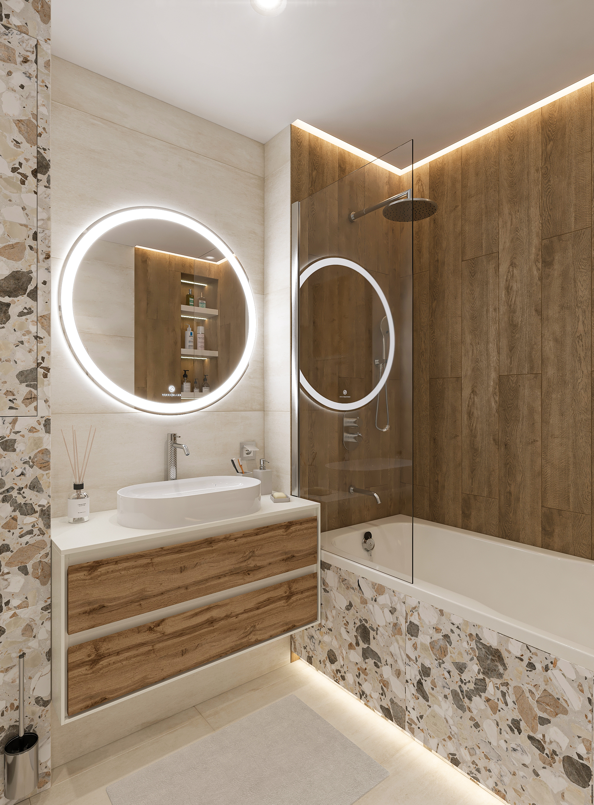 Дизайн-проект трёхкомнатной квартиры для молодой семьи в "ЖК АМГРАД" в Самаре