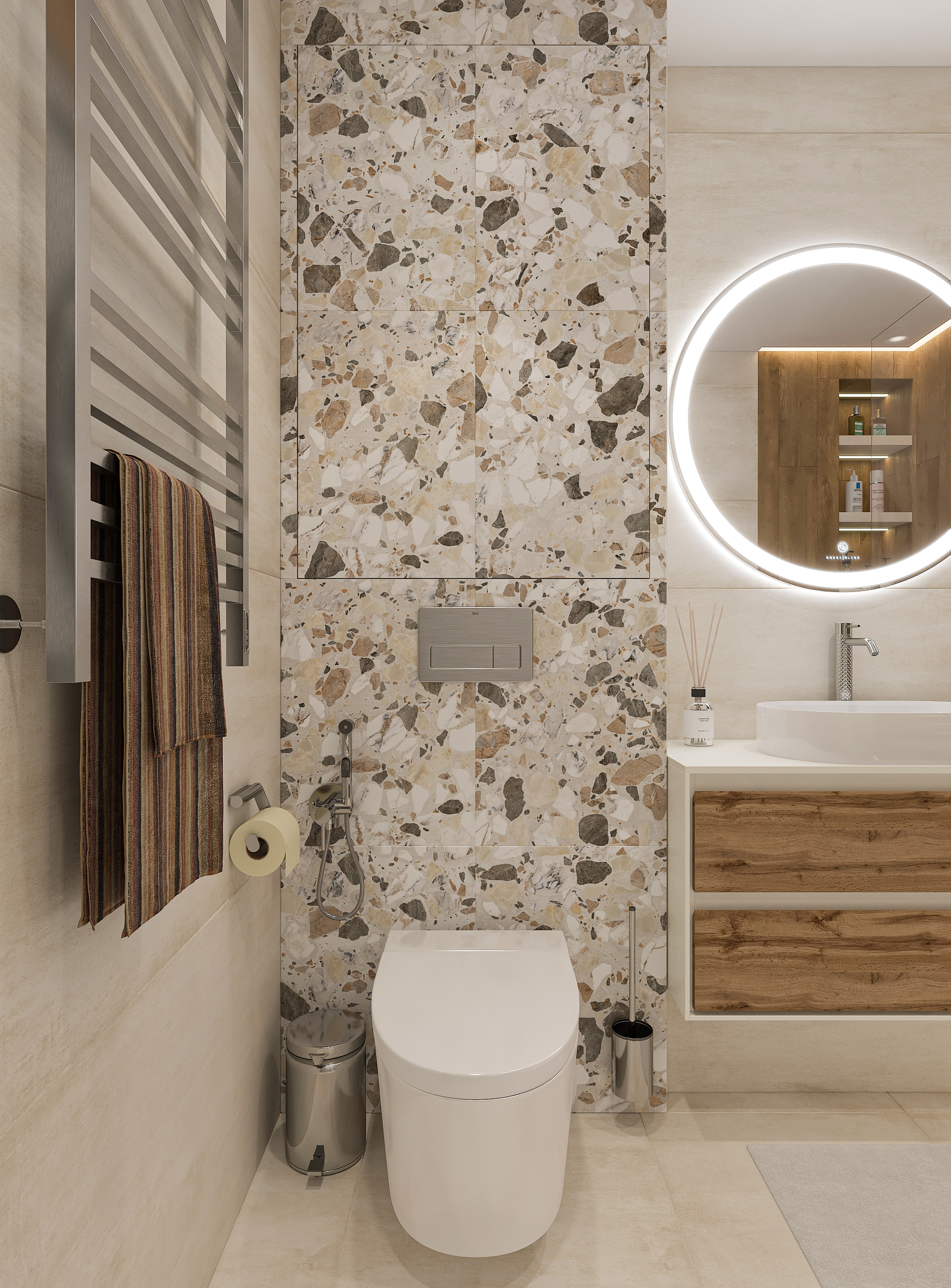 Дизайн-проект трёхкомнатной квартиры для молодой семьи в "ЖК АМГРАД" в Самаре